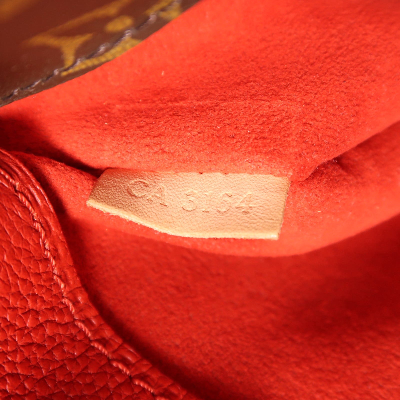 LOUIS VUITTON Monogram Pallas金扣手挽肩背兩用袋棕色/紅色