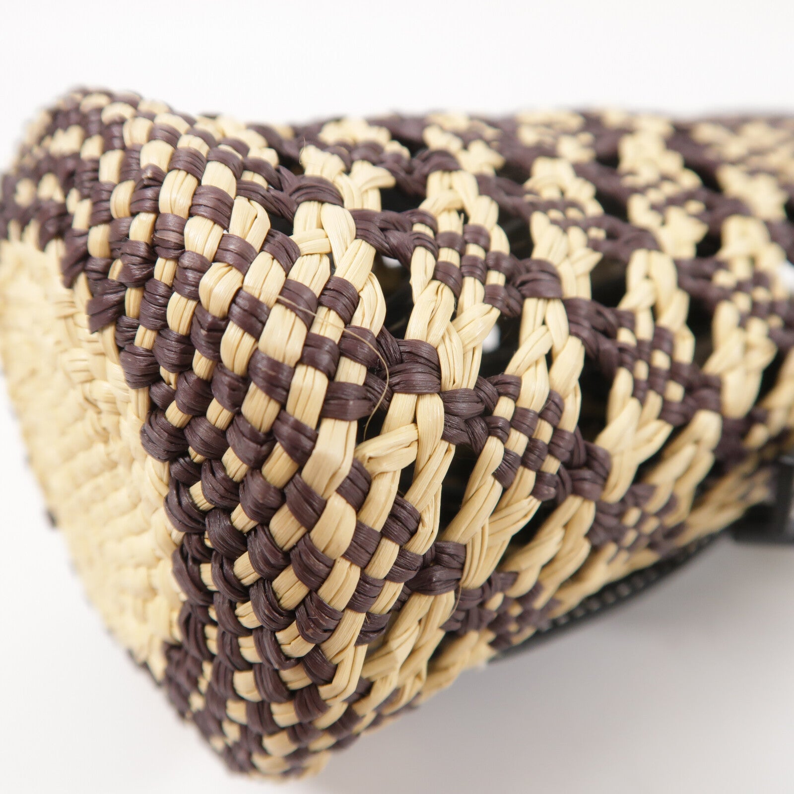 LOEWE Raffia/牛皮皮革Cylinder Pocket肩背袋
