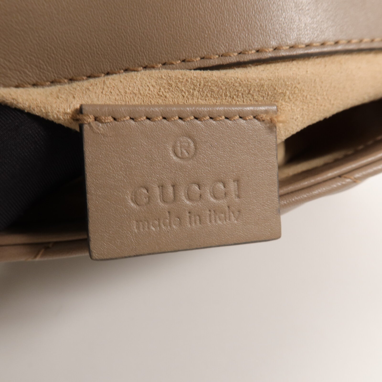 GUCCI 牛皮皮革GG Marmont Super Mini鏈帶肩背袋