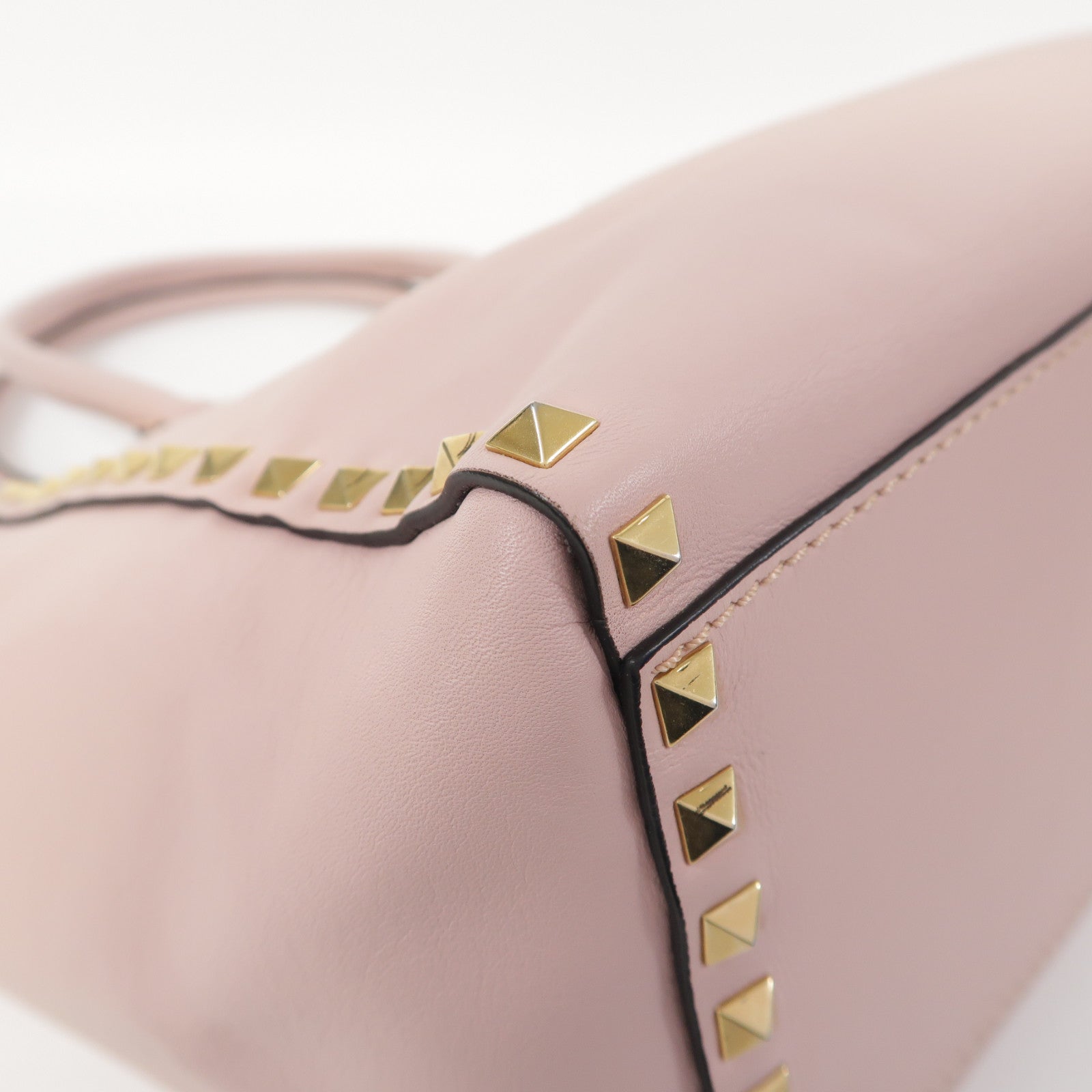 Valentino (PRICE DOWN) GHW 2 Way Shoulder Bag Calfskin Leather Pink