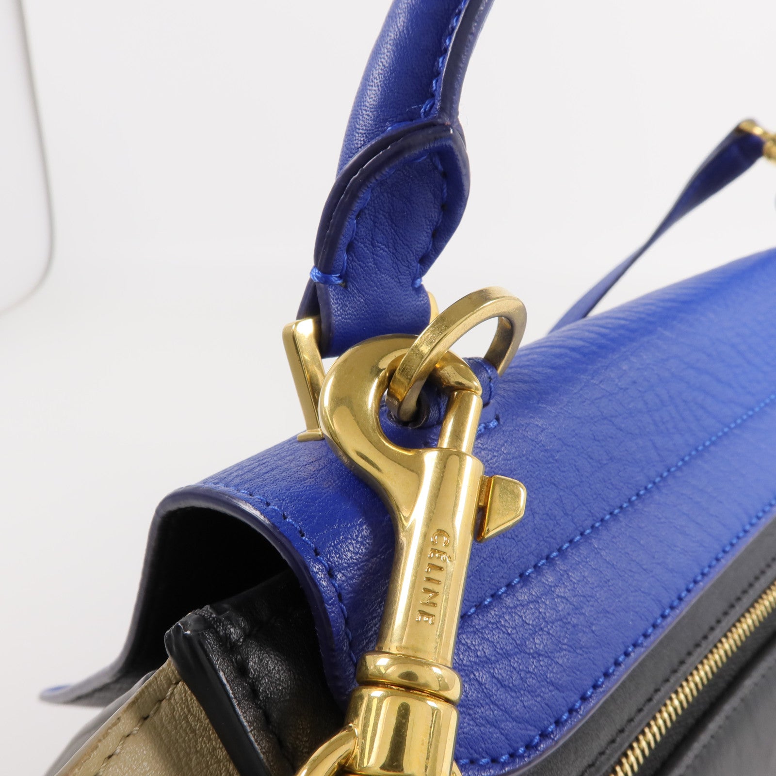 CELINE 牛皮皮革Trapeze金扣手挽肩背兩用袋