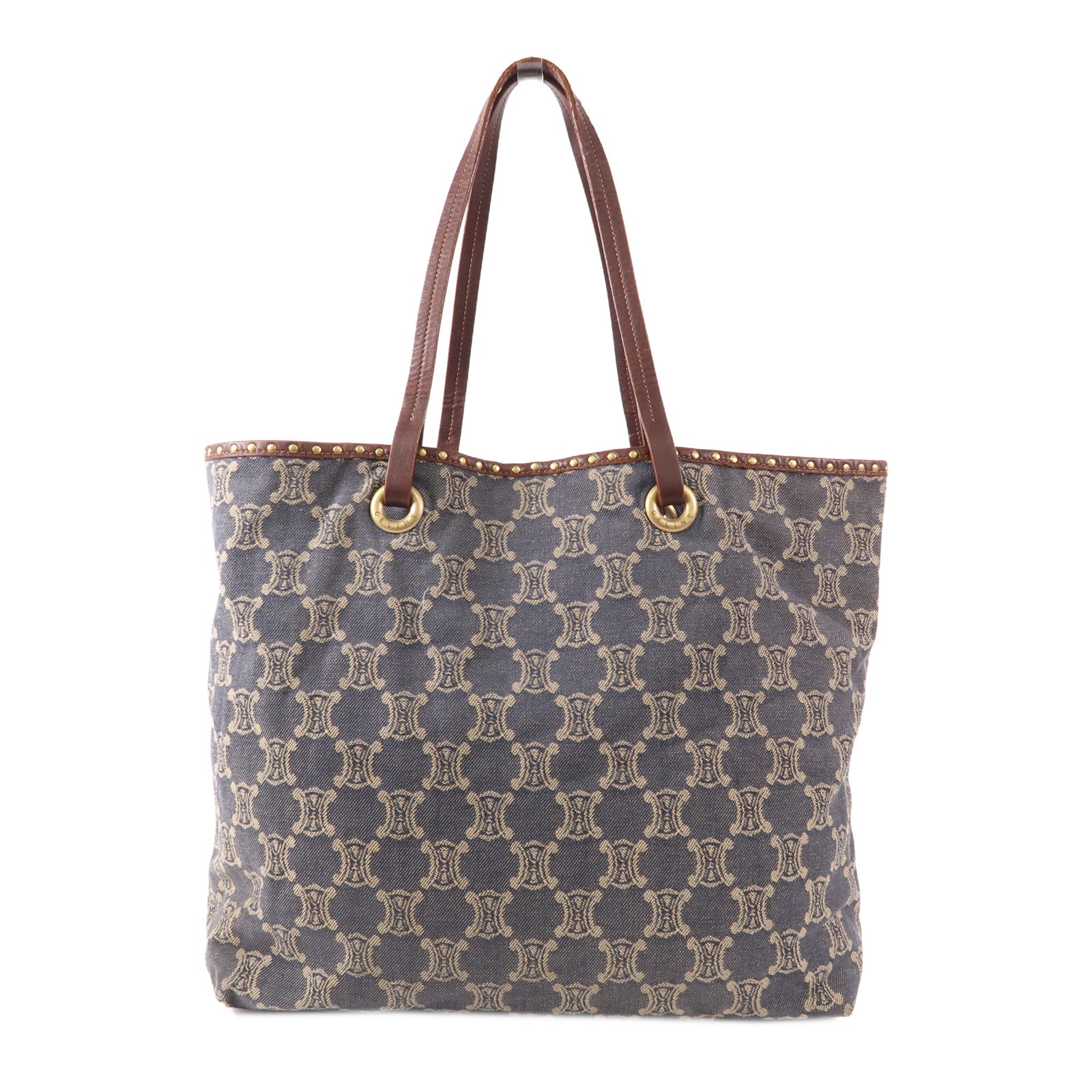 CELINE 帆布Vintage Tote Bag金扣肩背袋