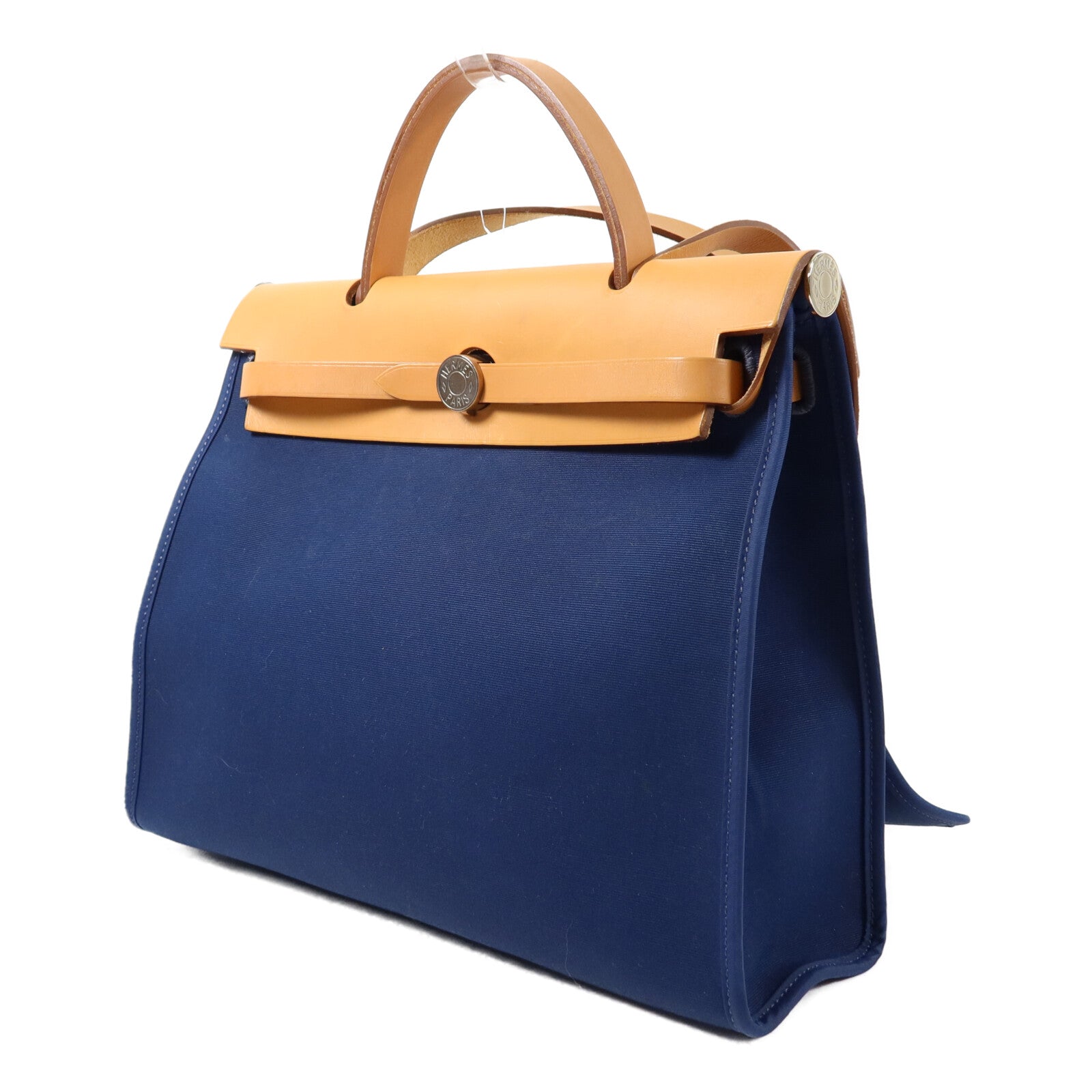 HERMES 帆布Herbag PM手挽肩背兩用袋Blue
