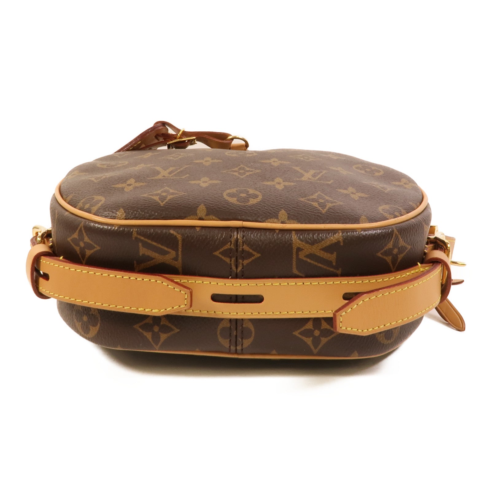 LOUIS VUITTON Monogram Boite Chapeau Souple金扣肩背袋棕色