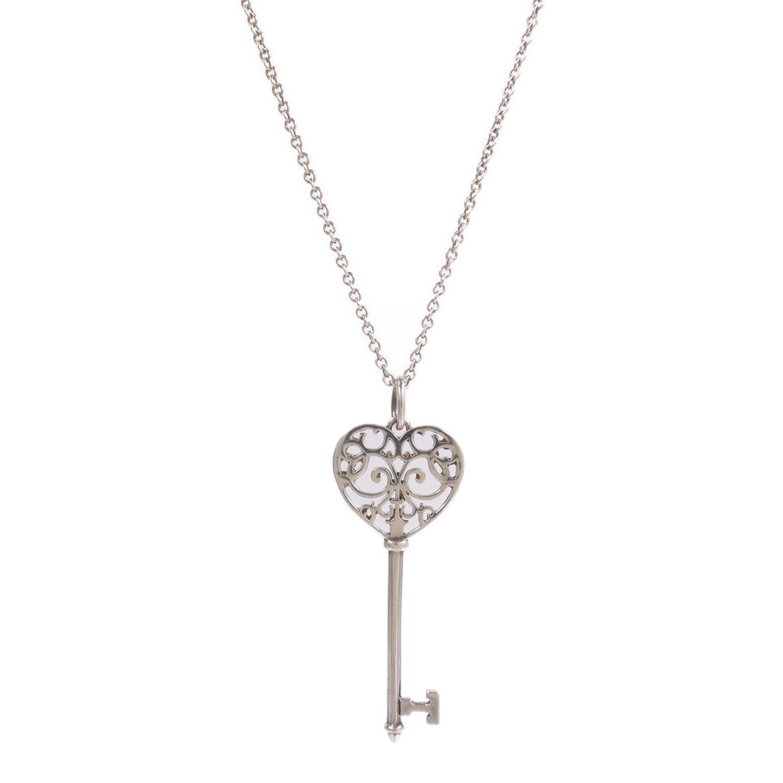 TIFFANY＆CO 925純銀Enchant Heart Key項鍊