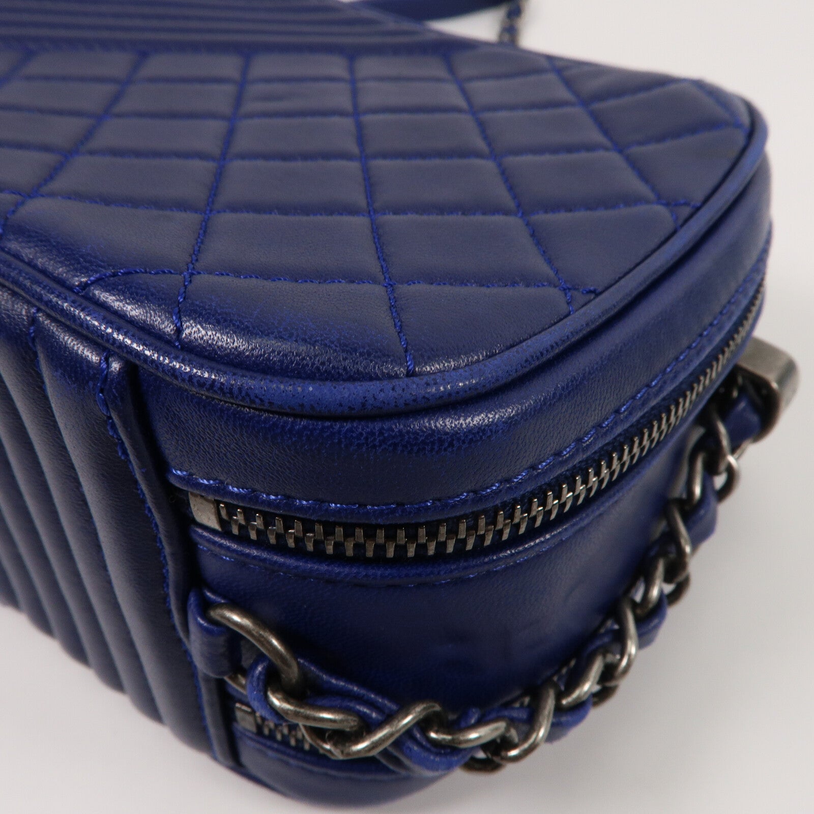 CHANEL 羊皮皮革Camera Bag鏈帶肩背袋