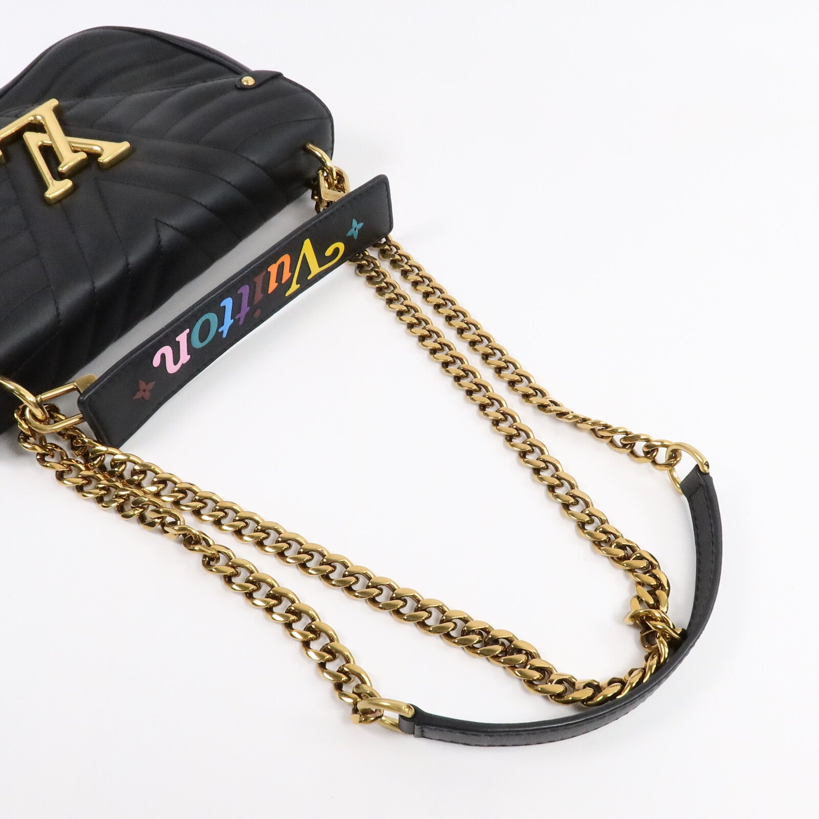 LOUIS VUITTON 牛皮皮革New Wave Chain MM肩背袋