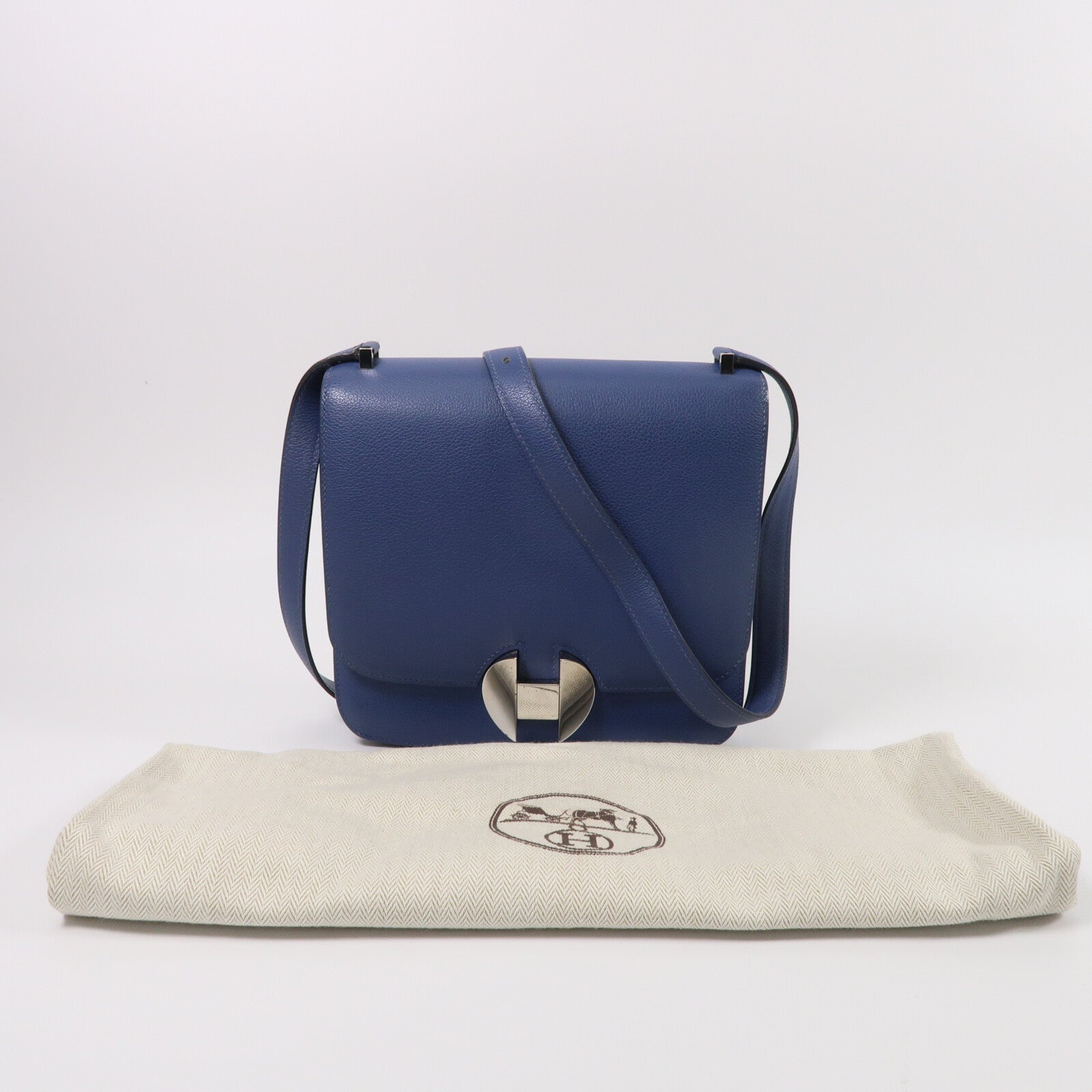 HERMES Evercolor皮革2002肩背袋Bleu Brighton
