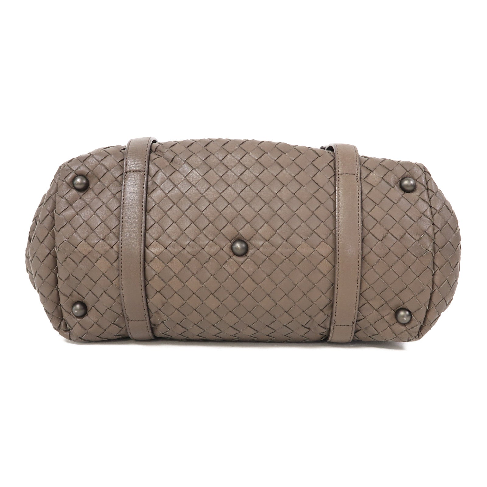 BOTTEGA VENETA 織紋牛皮皮革Shoulder Bag肩背袋灰啡色