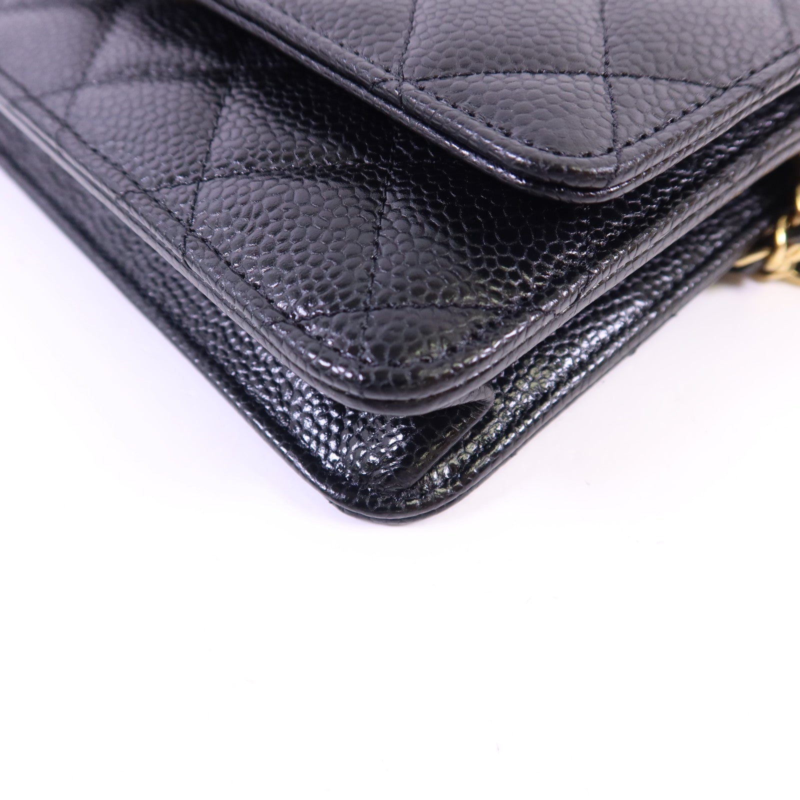 CHANEL 牛皮皮革WOC Wallet On Chain金扣鏈帶肩背袋
