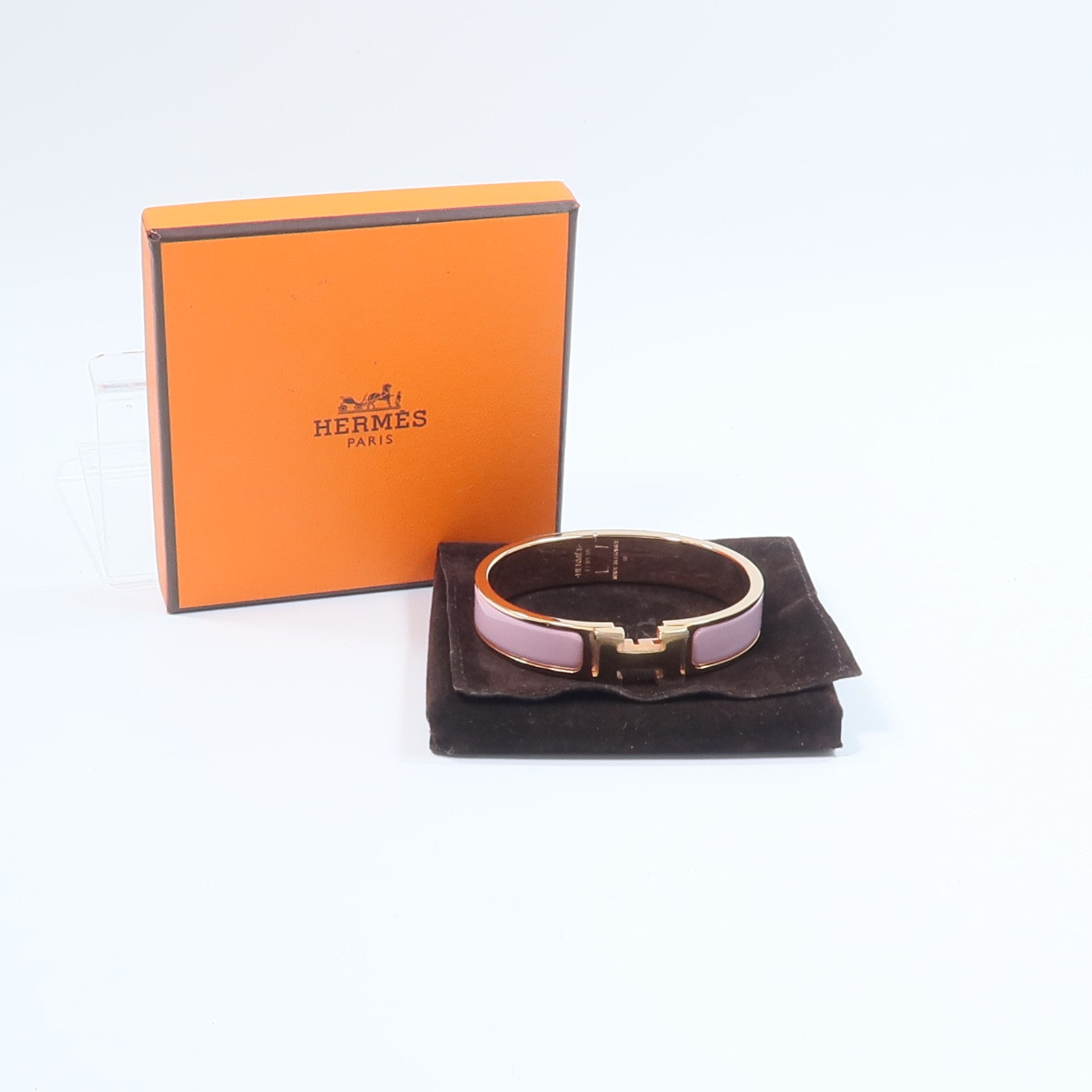 HERMES 金屬/琺瑯Clic H Bracelet手鐲