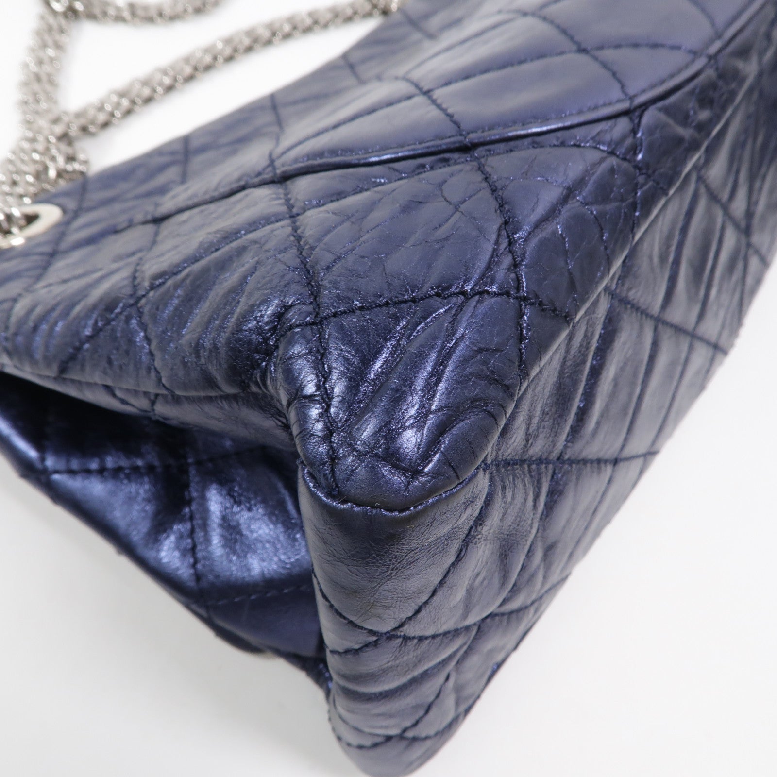 CHANEL 牛皮皮革2.55 Maxi鏈帶肩背袋