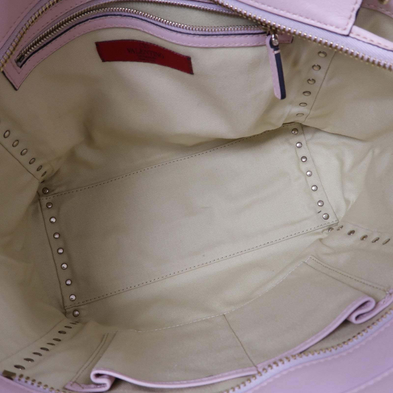 Valentino (PRICE DOWN) GHW 2 Way Shoulder Bag Calfskin Leather Pink