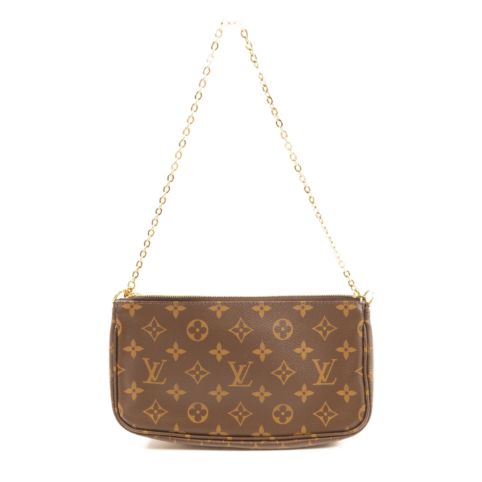 LOUIS VUITTON Monogram Multi Pochette Accessoires金扣手挽肩背兩用袋