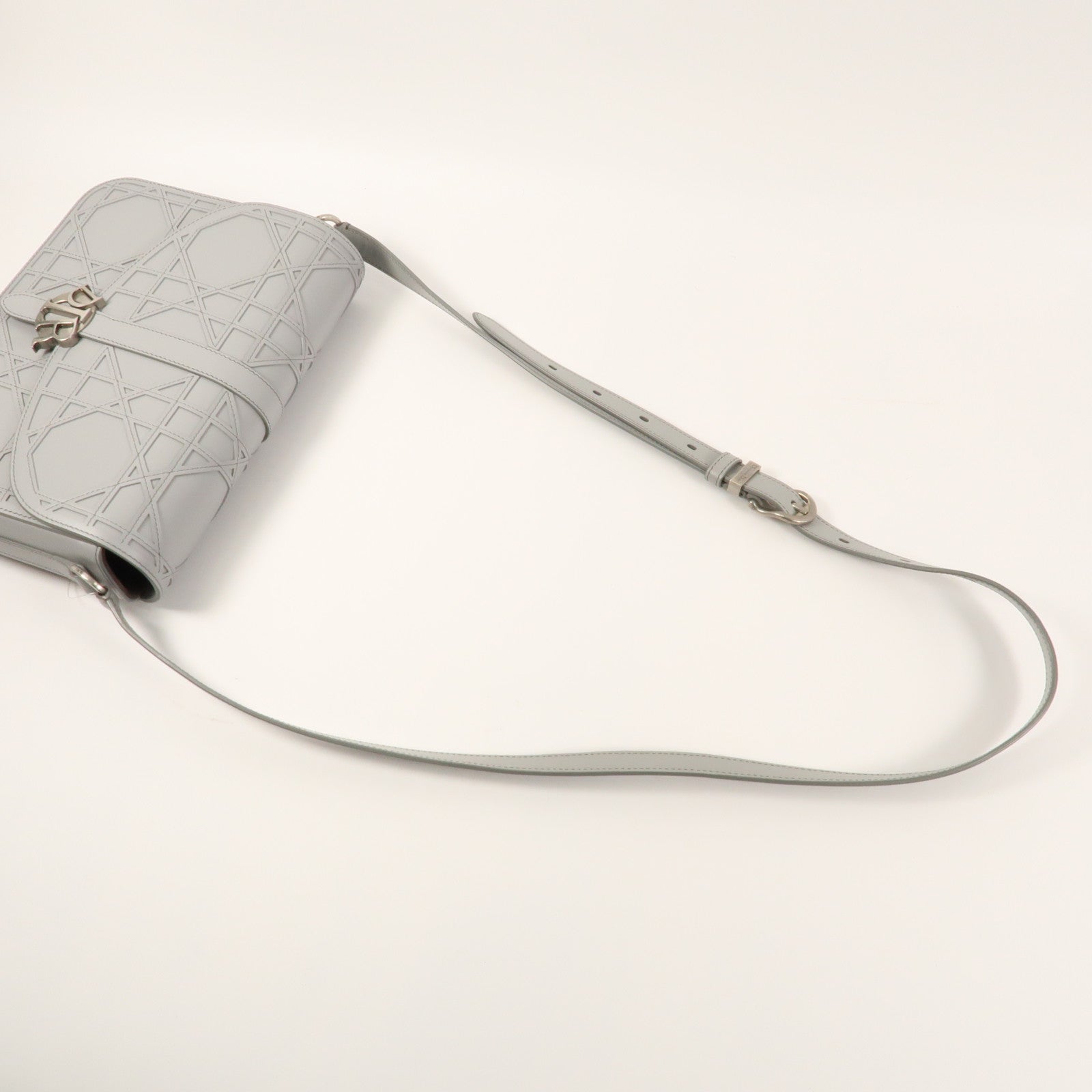 Dior 牛皮皮革Shoulder Bag銀扣肩背袋