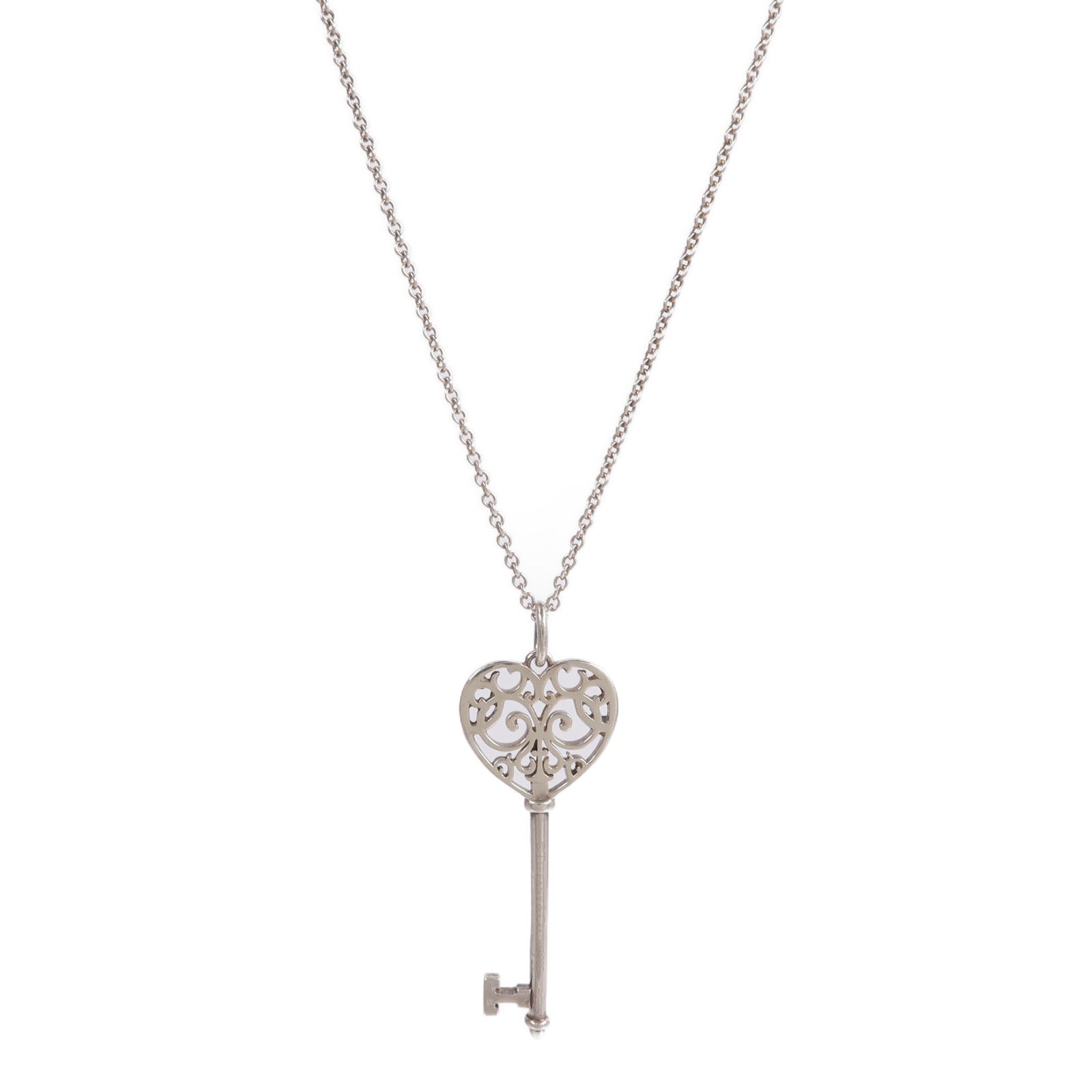 TIFFANY＆CO 925純銀Enchant Heart Key項鍊