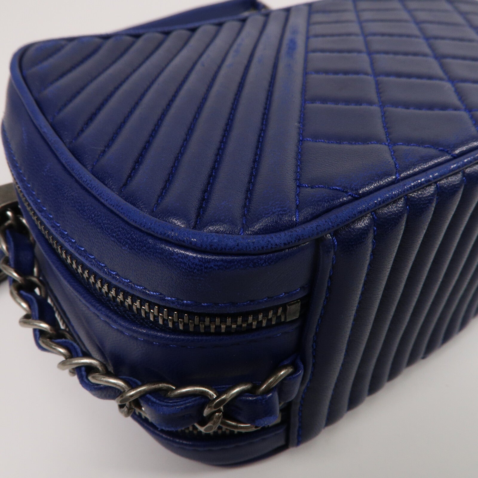 CHANEL 羊皮皮革Camera Bag鏈帶肩背袋