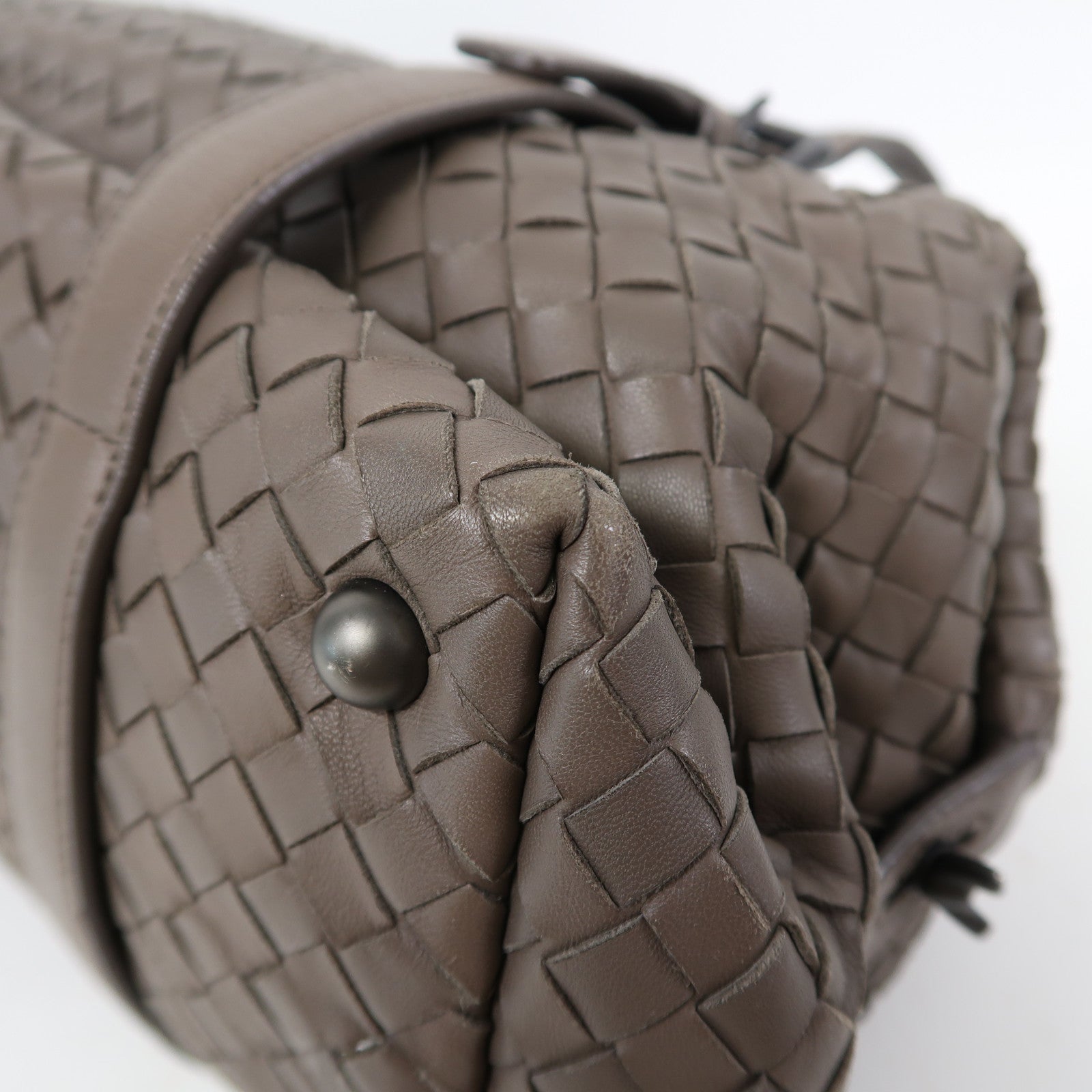BOTTEGA VENETA 織紋牛皮皮革Shoulder Bag肩背袋灰啡色