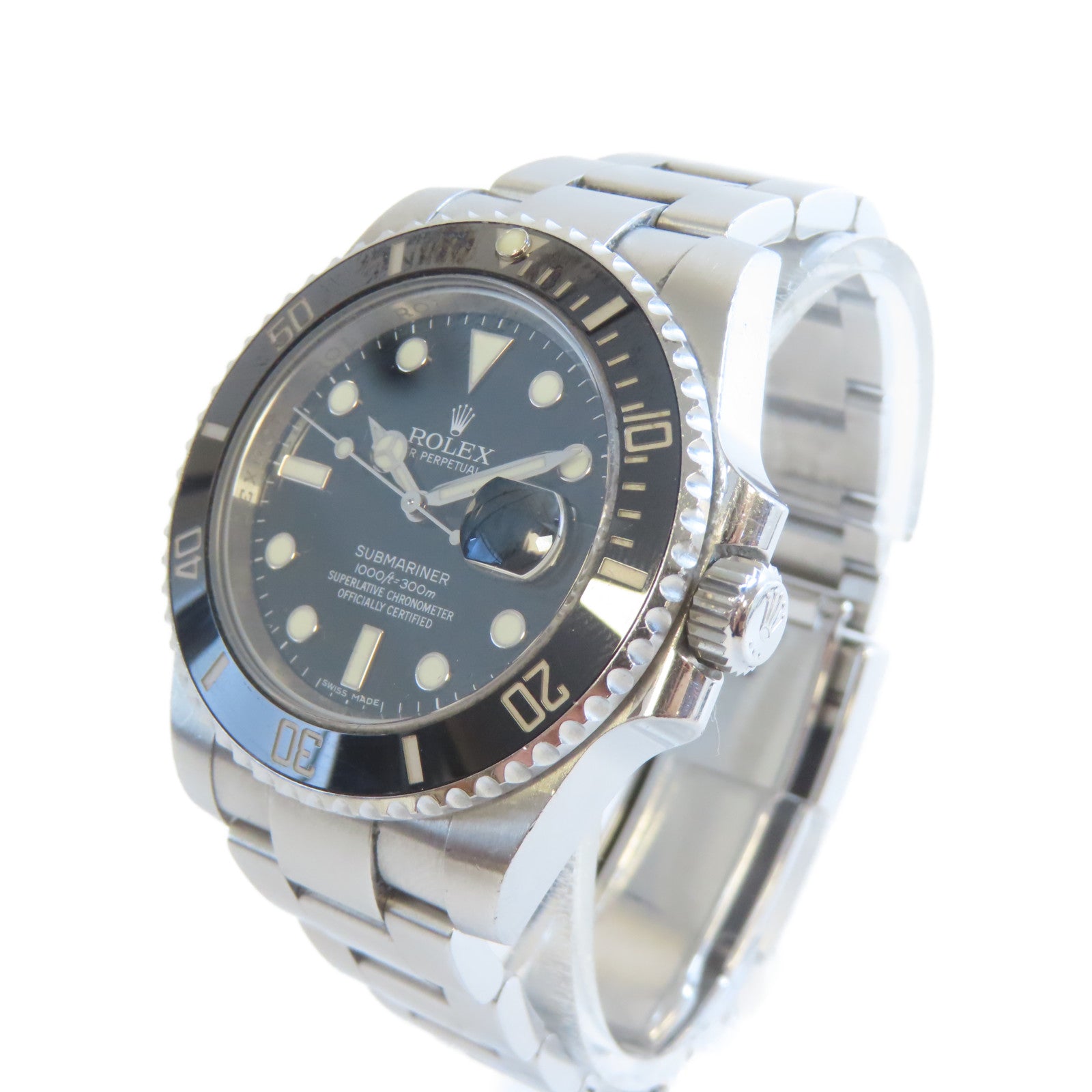 ROLEX 【激減優惠】Submariner Date不鏽鋼自動機芯手錶黑色/白色