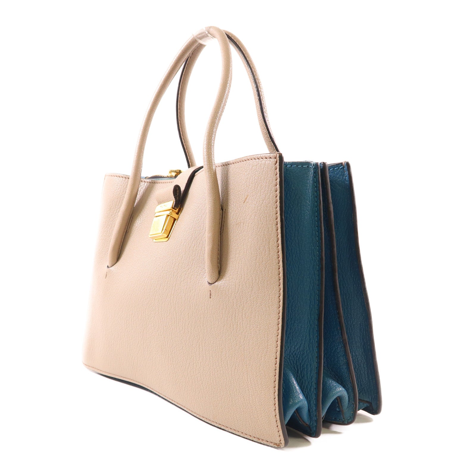 Miu Miu 牛皮皮革Handbag金扣手挽袋