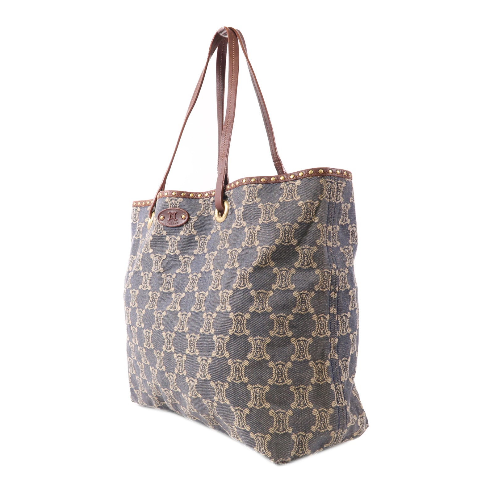 CELINE 帆布Vintage Tote Bag金扣肩背袋