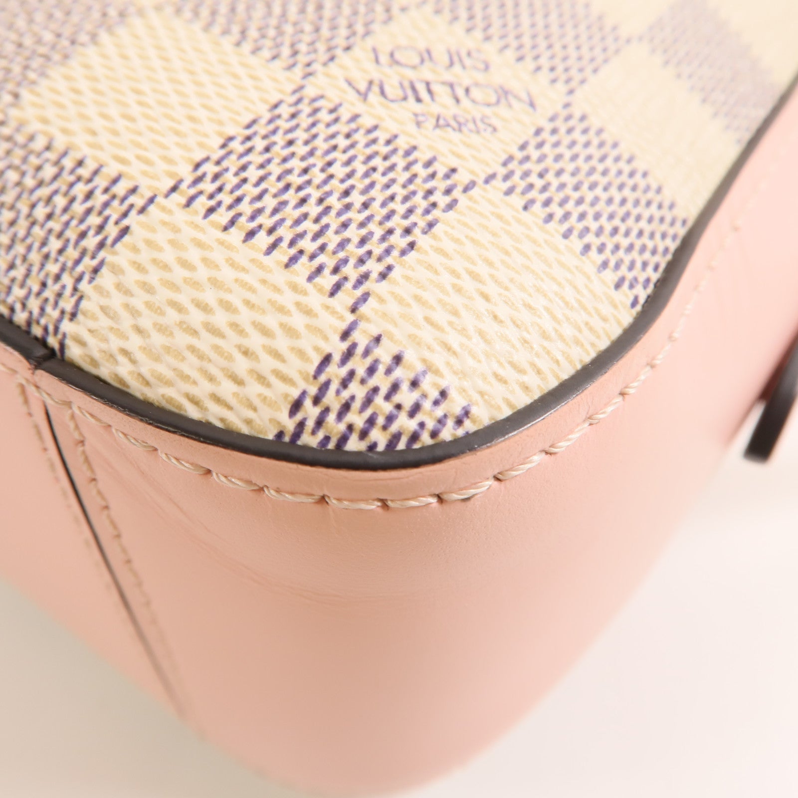 LOUIS VUITTON 【激減優惠】Damier Azur Saintaonge金扣肩背袋