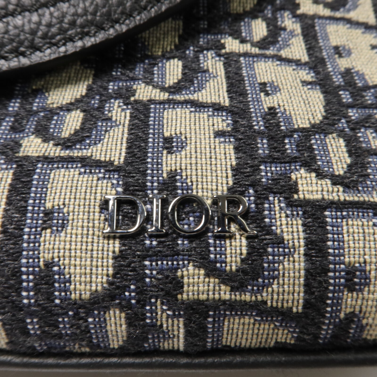 Dior 帆布/皮革Mini Saddle Messenger肩背袋