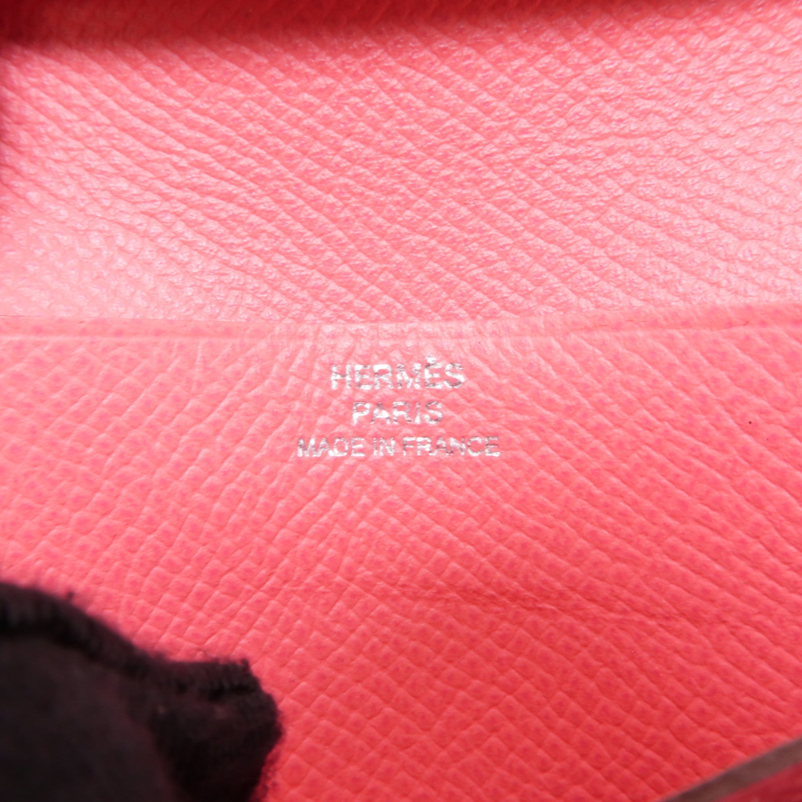 HERMES PHW Bearn Wallet Epsom Leather Orange