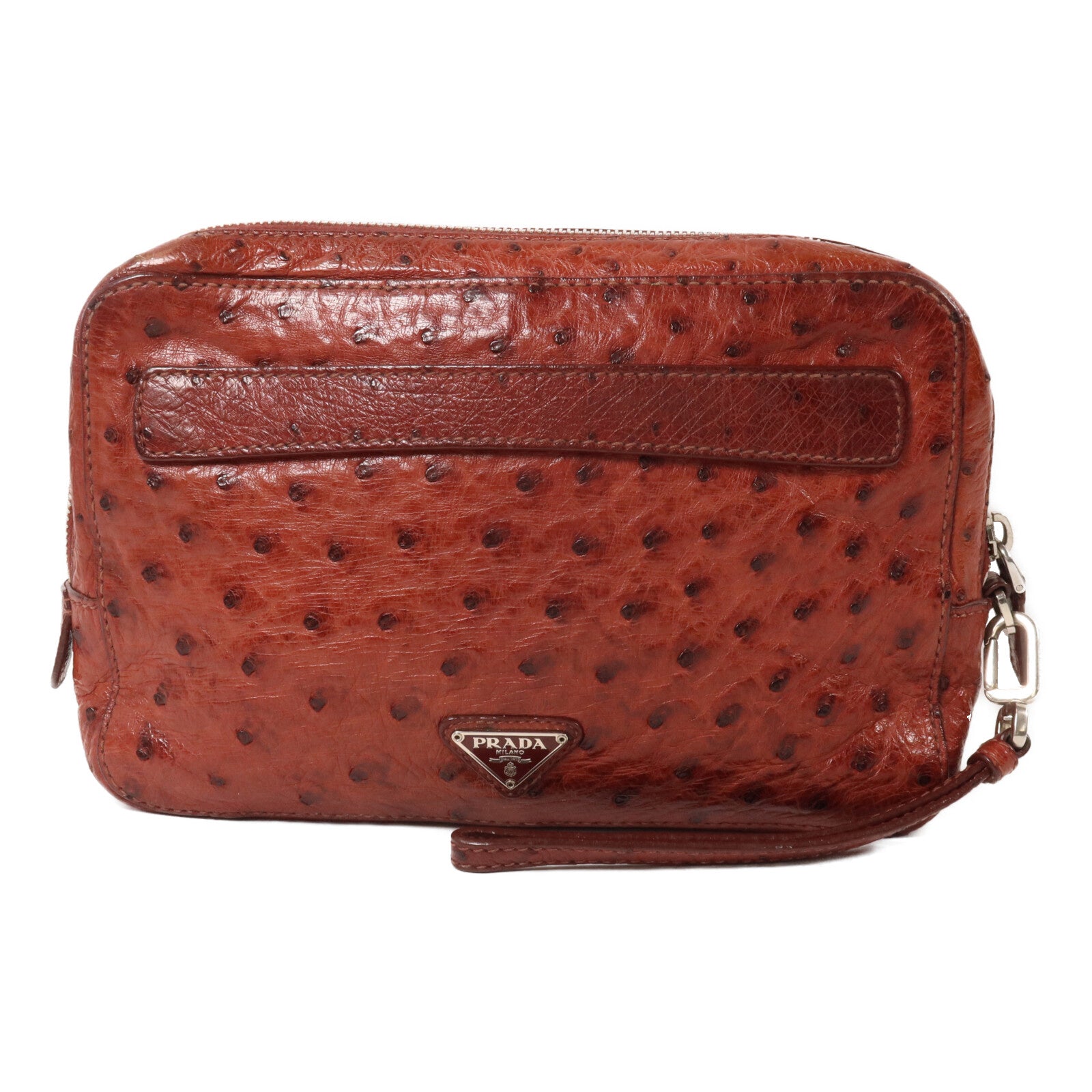 PRADA 鴕鳥皮革Clutch Bag手拿包