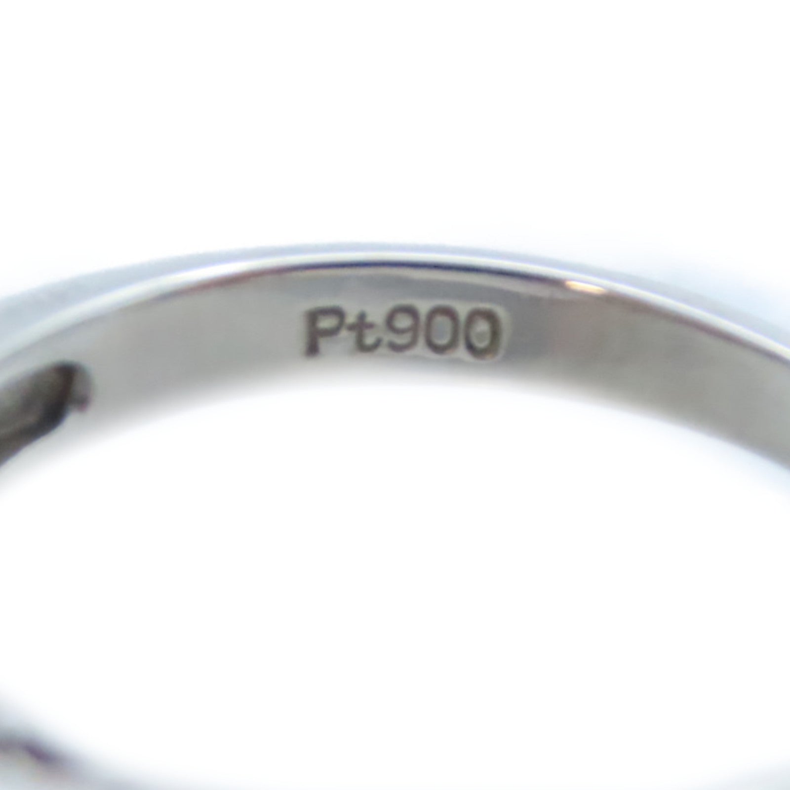 JEWELRY PT900鉑金/貓眼石/鑽石Cat Eye Diamond Ring戒指US#6