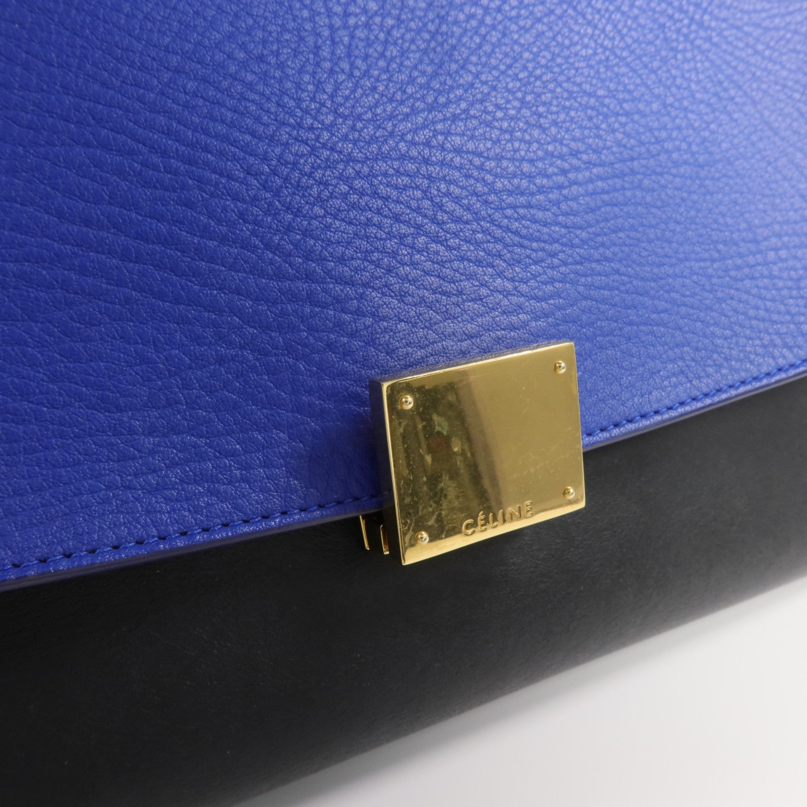 CELINE 牛皮皮革Trapeze金扣手挽肩背兩用袋