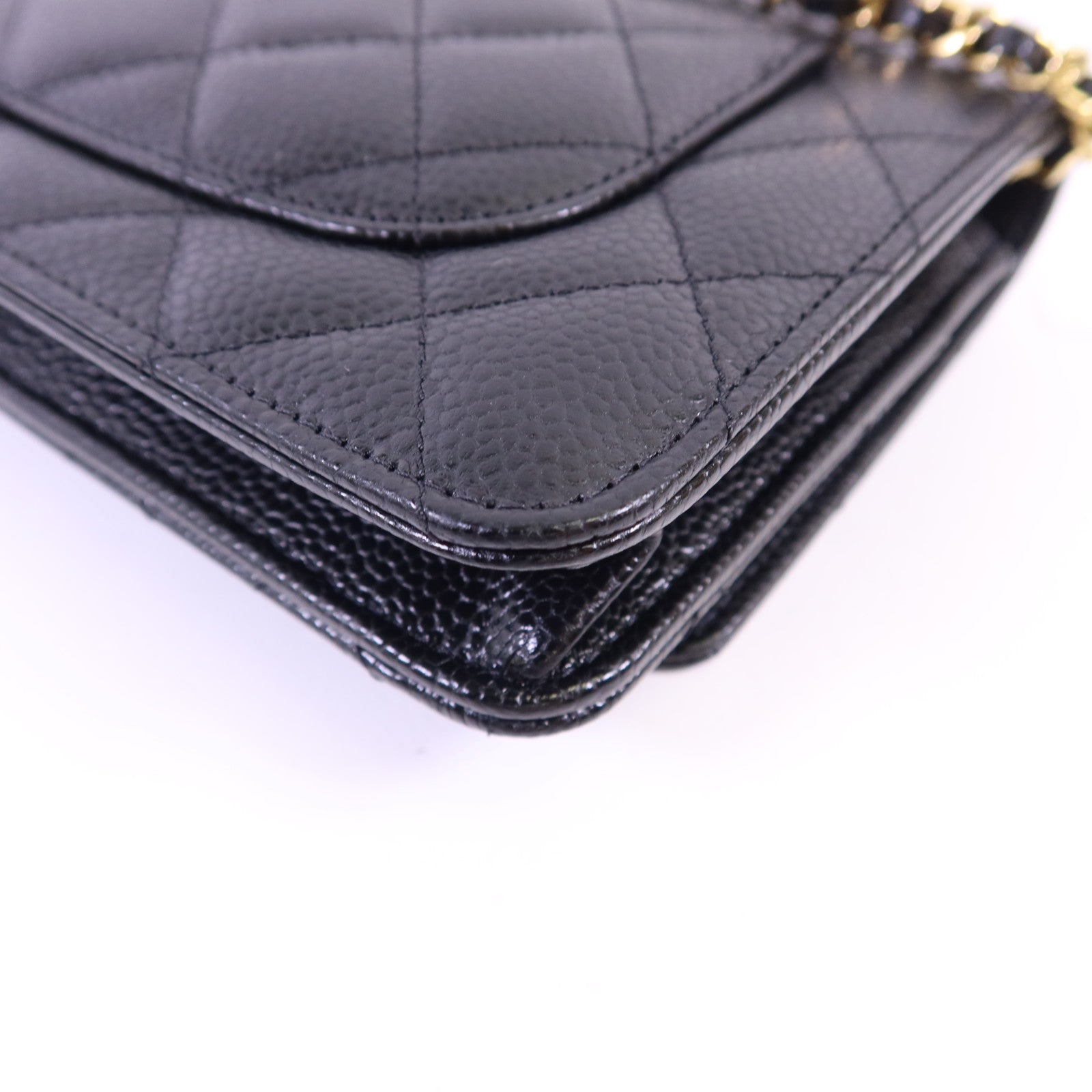 CHANEL 牛皮皮革WOC Wallet On Chain金扣鏈帶肩背袋