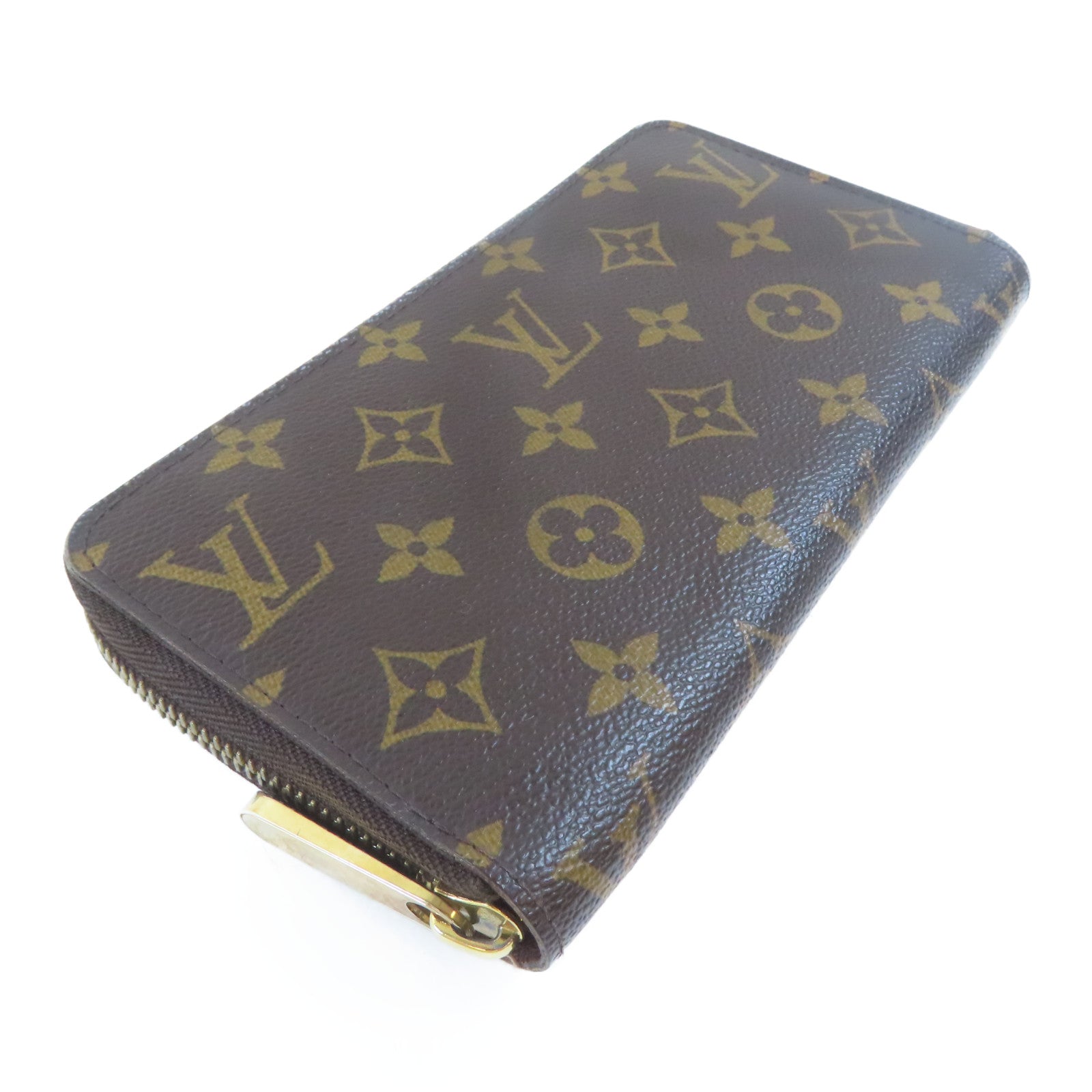 LOUIS VUITTON Monogram Zippy Wallet金扣長錢包啡色