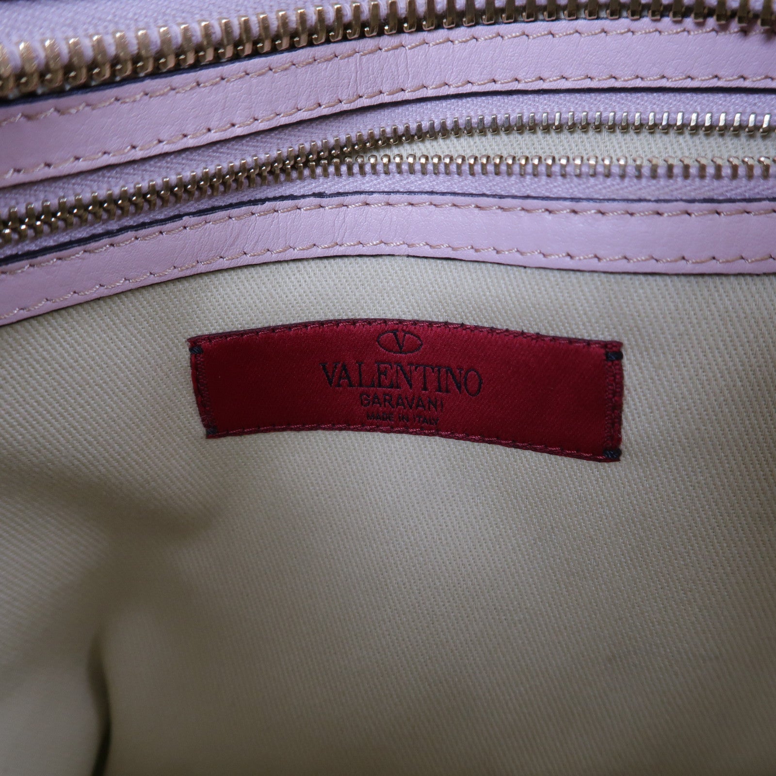 Valentino (PRICE DOWN) GHW 2 Way Shoulder Bag Calfskin Leather Pink