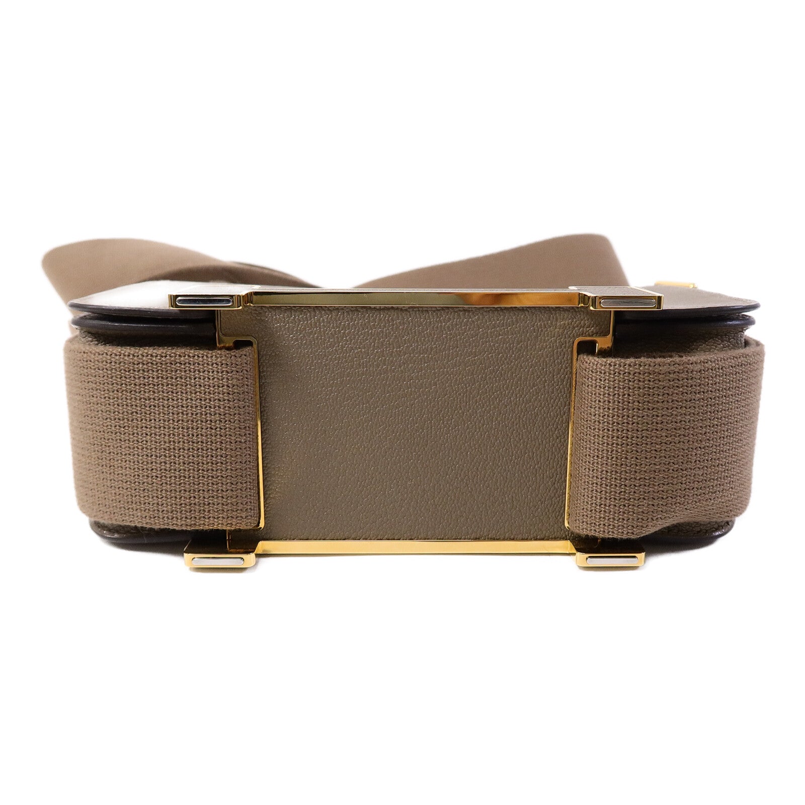 HERMES Chevre皮革Geta肩背袋Etoupe