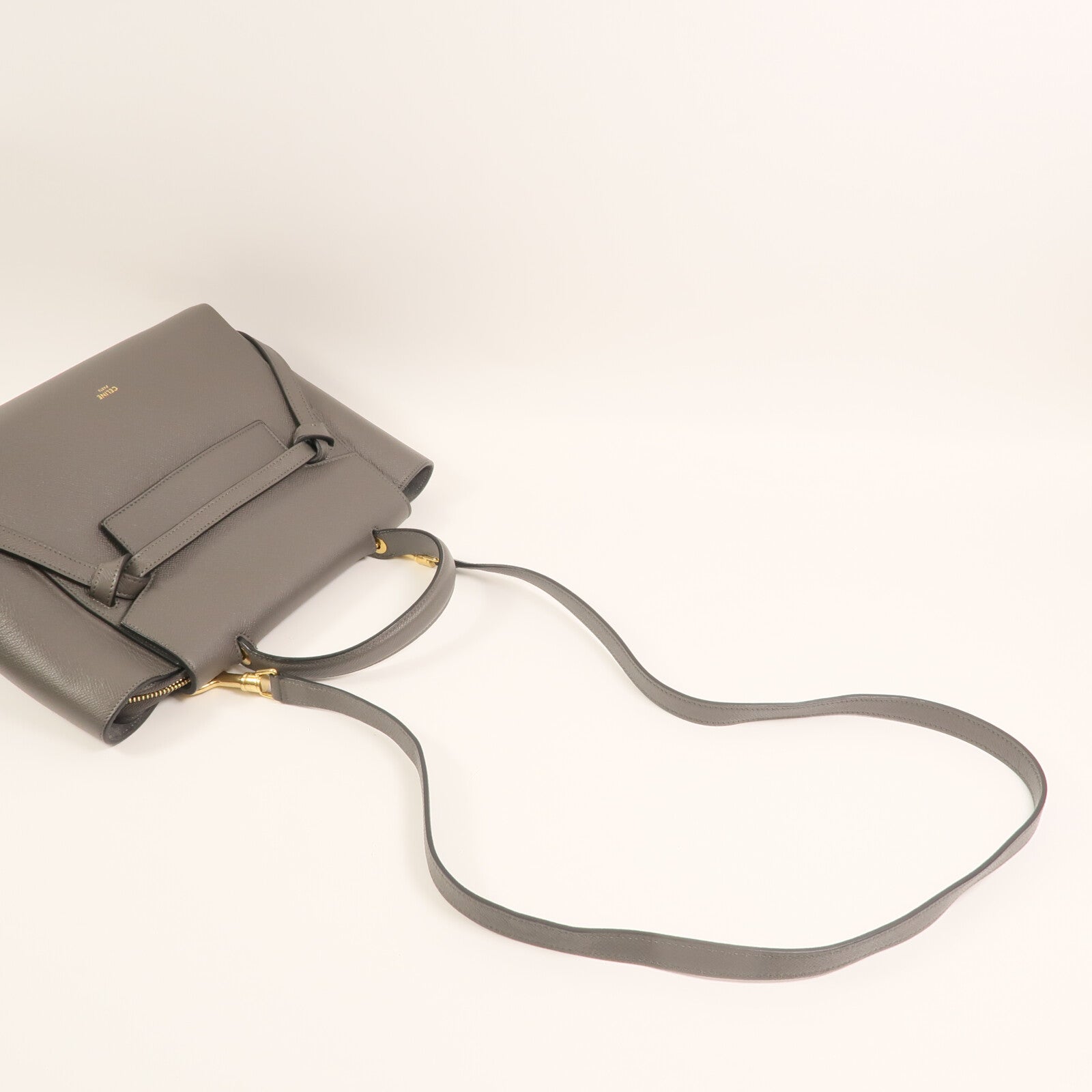 CELINE 牛皮皮革Micro Belt Bag金扣手挽肩背兩用袋