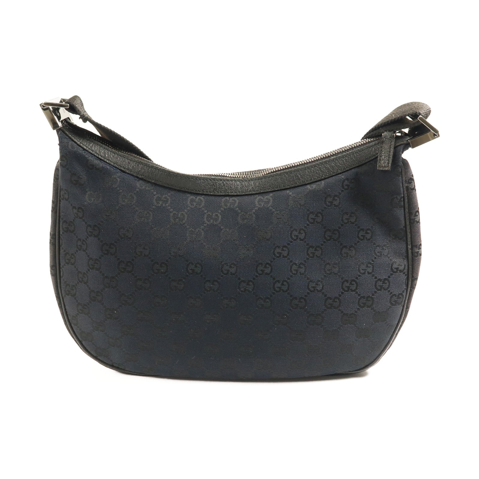 GUCCI 帆布Shoulder Bag銀扣肩背袋