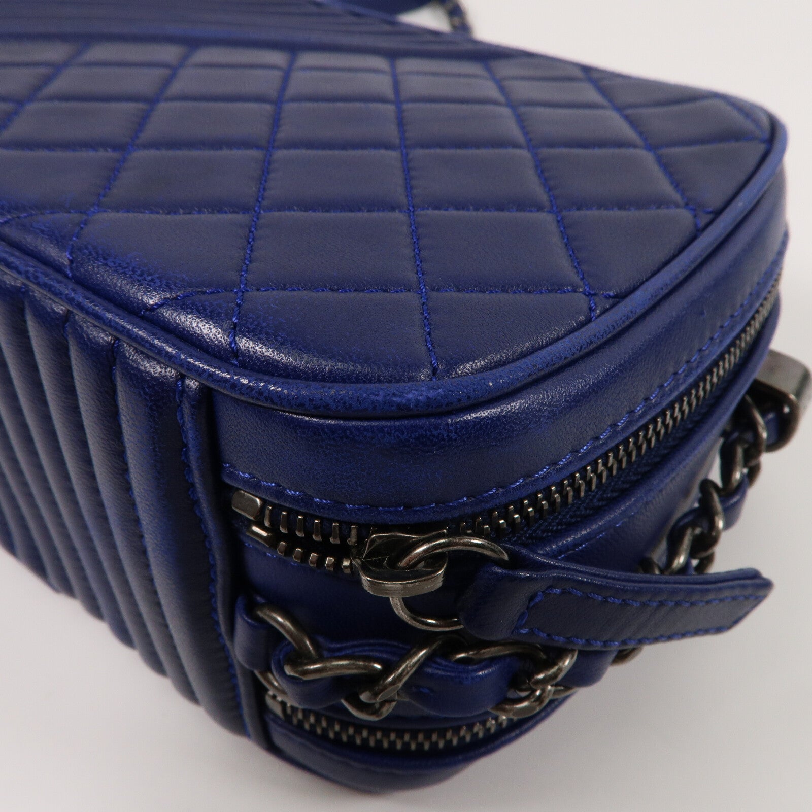 CHANEL 羊皮皮革Camera Bag鏈帶肩背袋