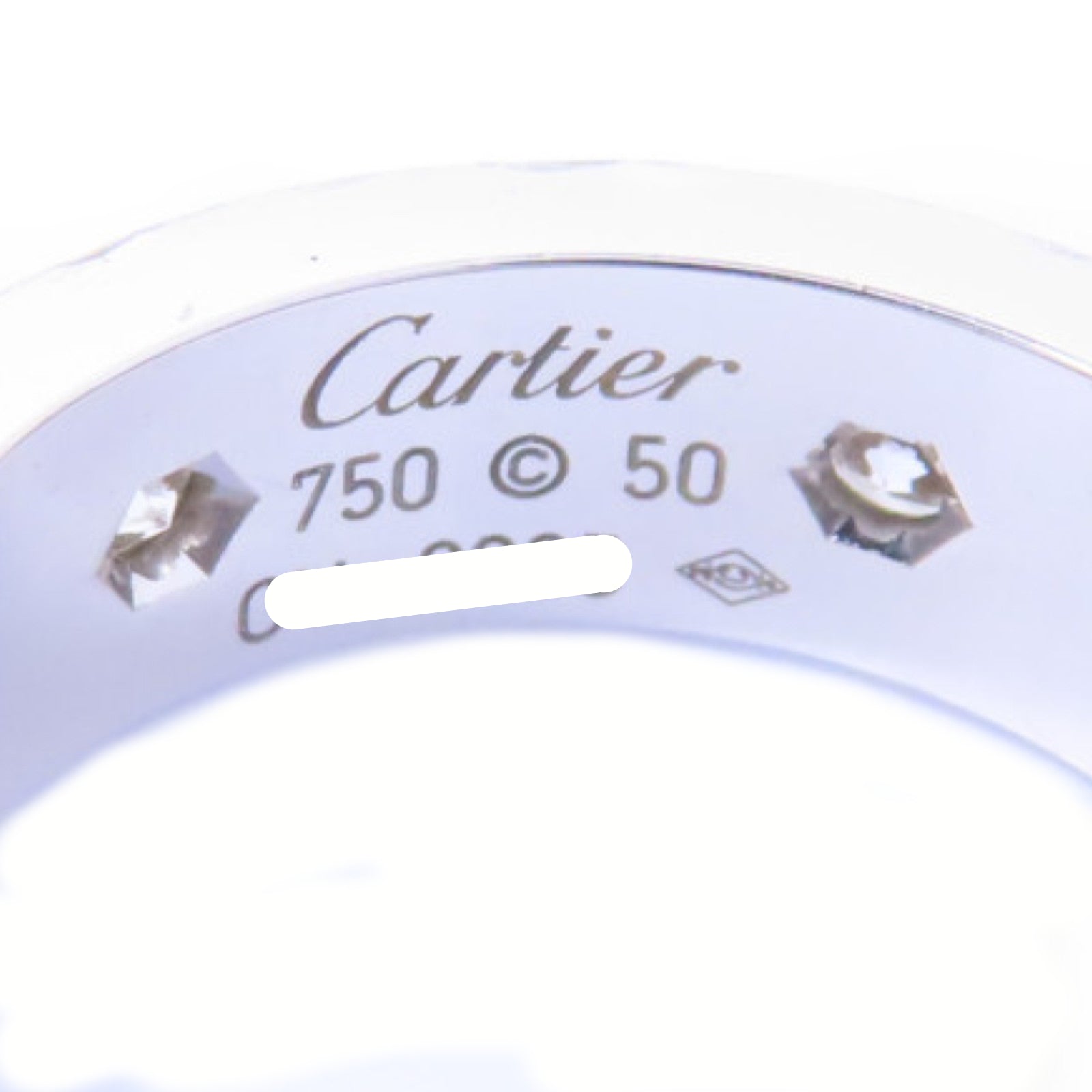 CARTIER 【激減優惠】18K白金Love Ring 6 Dia戒指Cartier#50/US#5.25