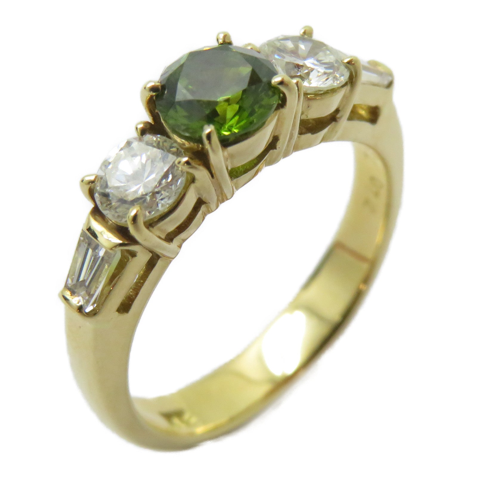 JEWELRY 【激減優惠】18K黃金Garnet Ring 0.620ct石榴石/0.72ct鑽石戒指US#5.75