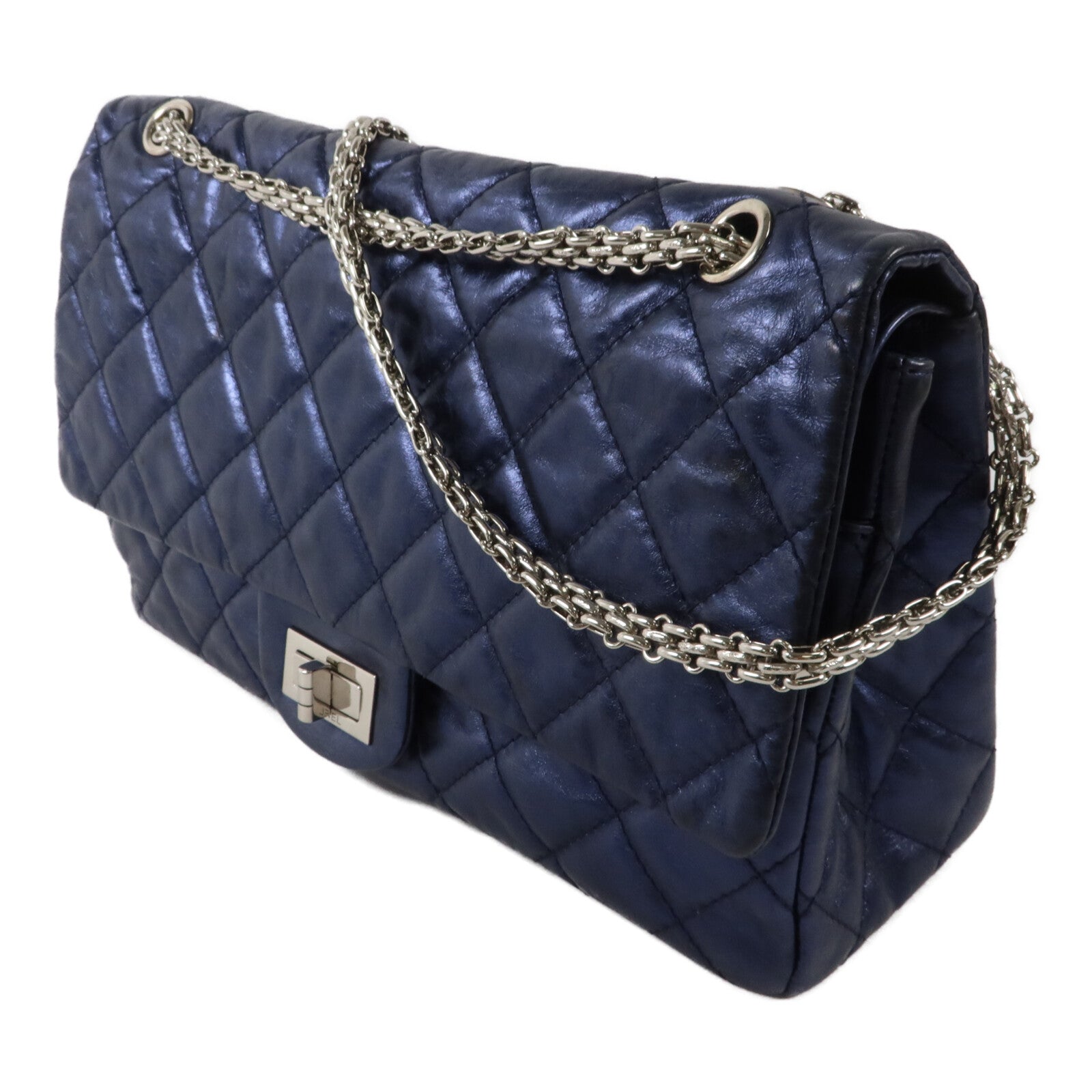 CHANEL 牛皮皮革2.55 Maxi鏈帶肩背袋