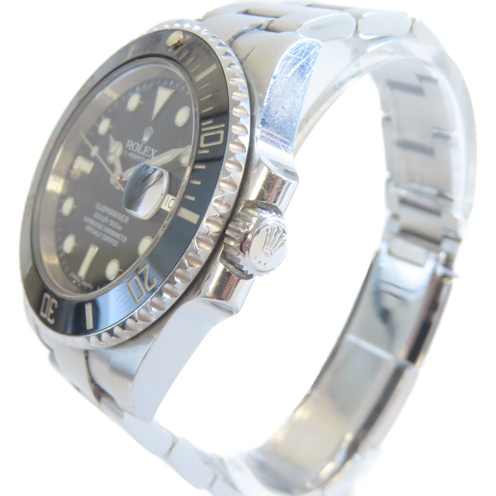 ROLEX 【激減優惠】Submariner Date不鏽鋼自動機芯手錶黑色/白色