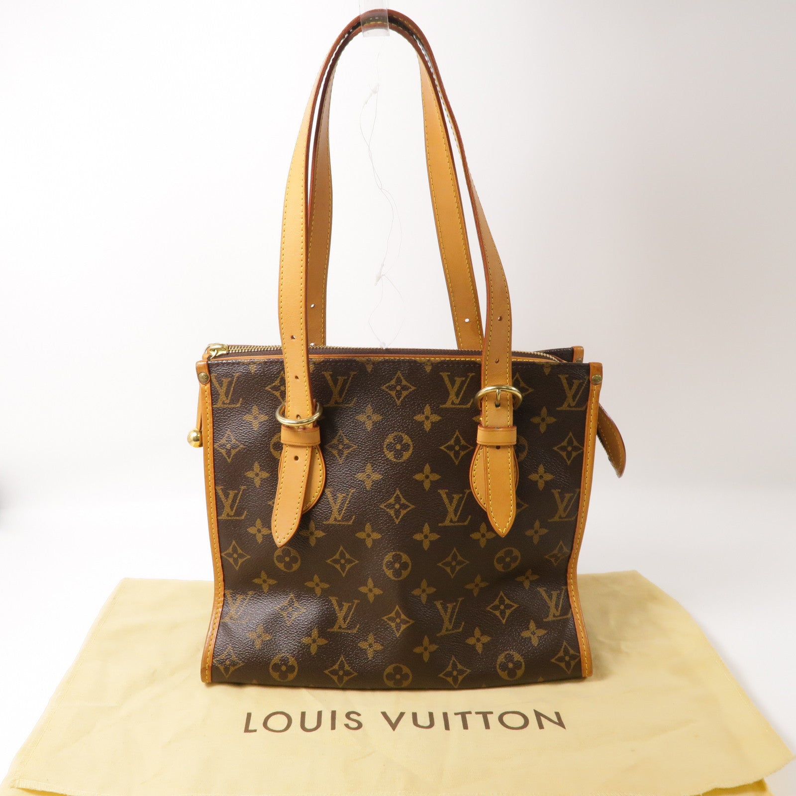 LOUIS VUITTON Monogram Popincourt Haut金扣肩背袋啡色