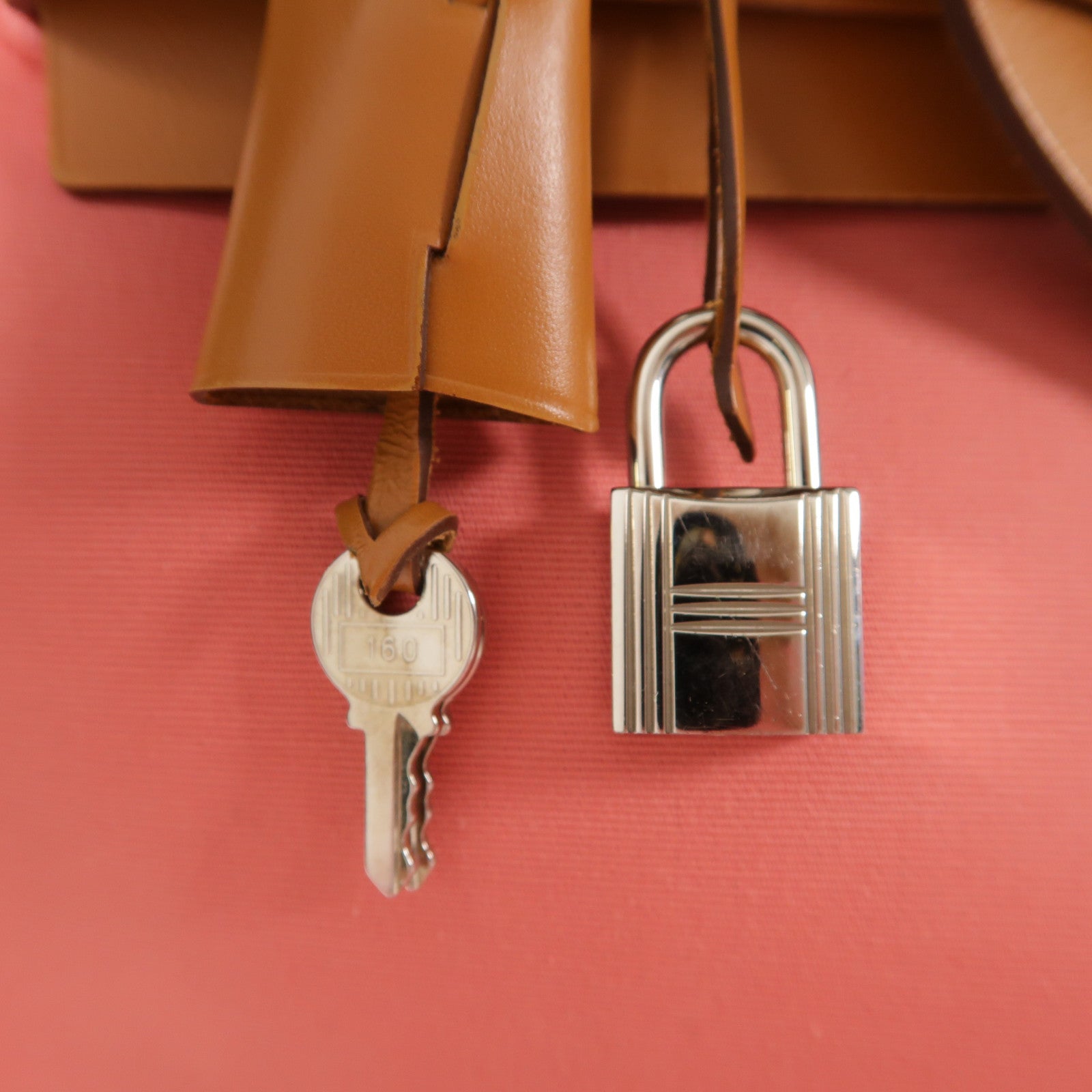 HERMES 帆布/牛皮皮革Herbag PM銀扣手挽肩背兩用袋