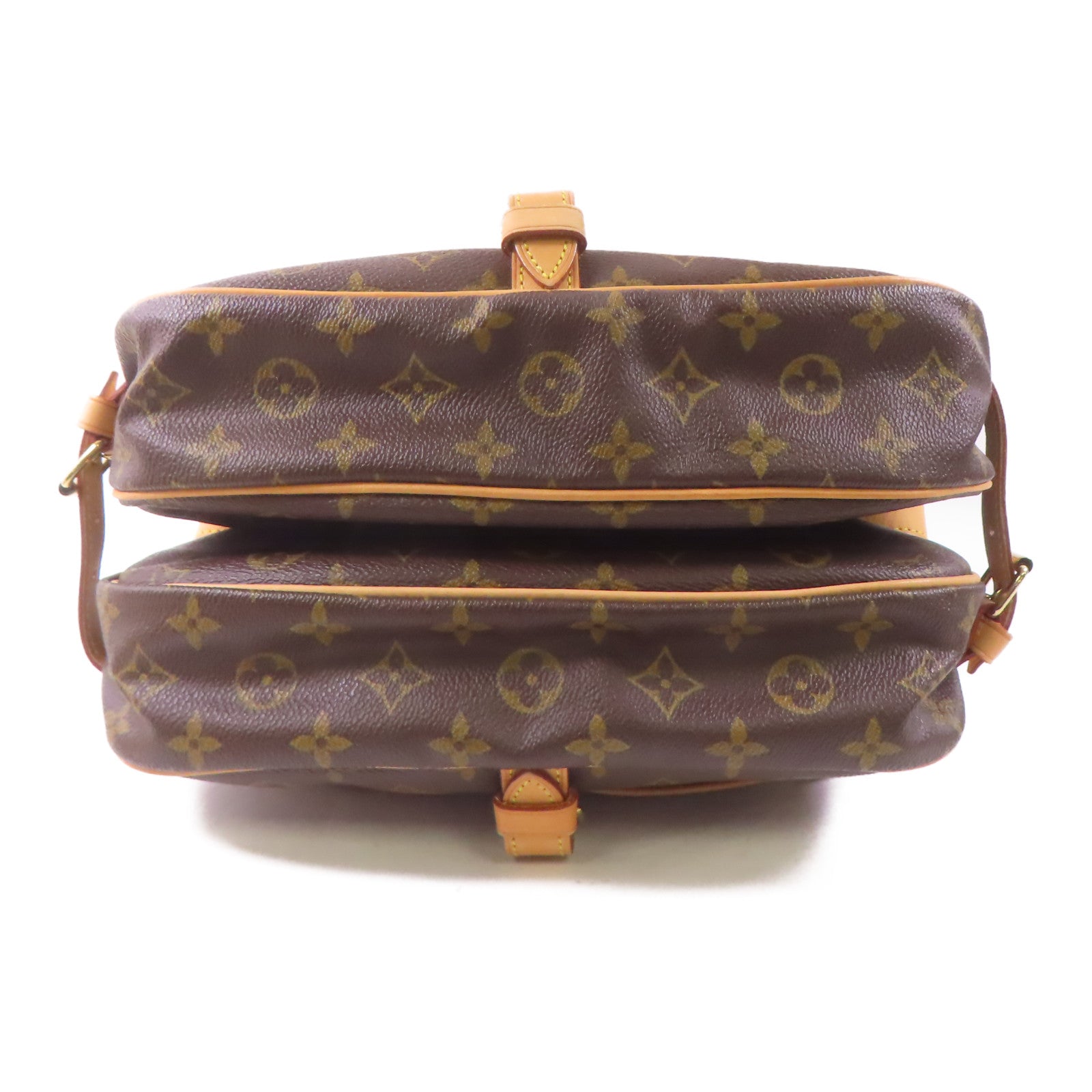 LOUIS VUITTON Monogram Saumur Messenger Bag金扣肩背袋啡色