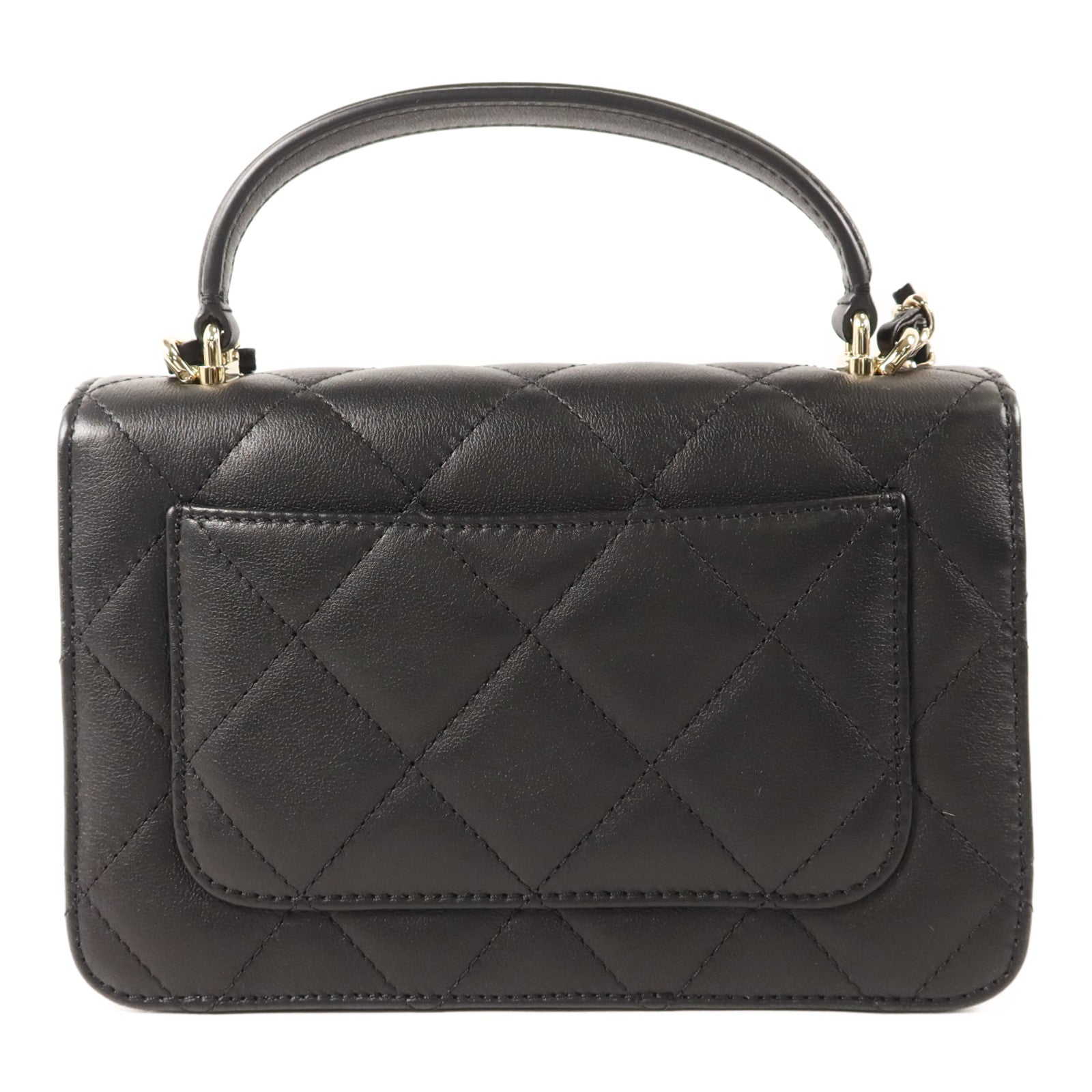CHANEL 牛皮皮革Co Co Lady Flap Bag金扣手挽肩背兩用袋