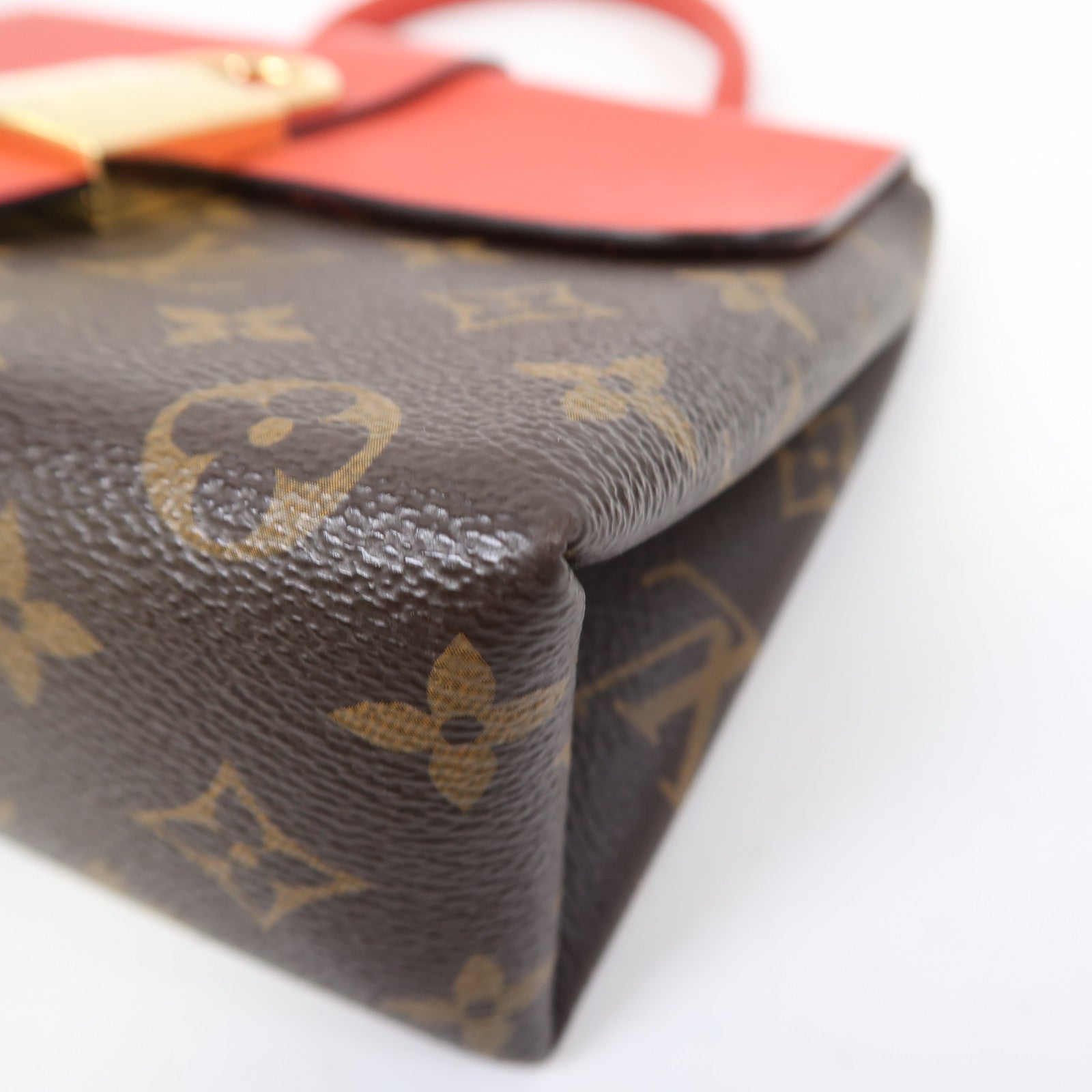 LOUIS VUITTON 【激減優惠】Monogram Locky BB金扣手挽肩背兩用袋啡色/紅色