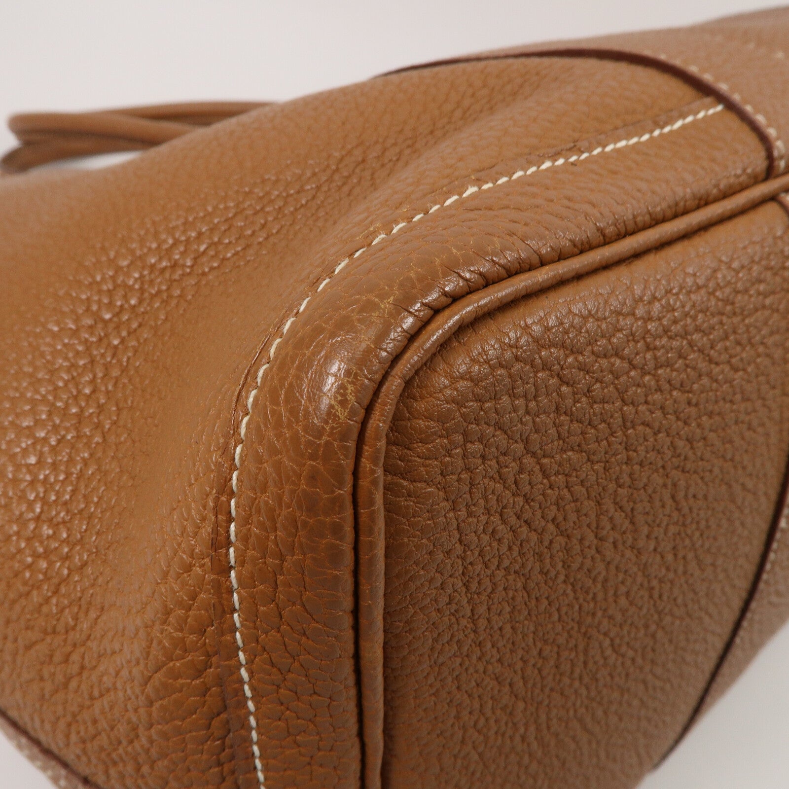 HERMES Negonda皮革GardenParty PM手挽袋Gold