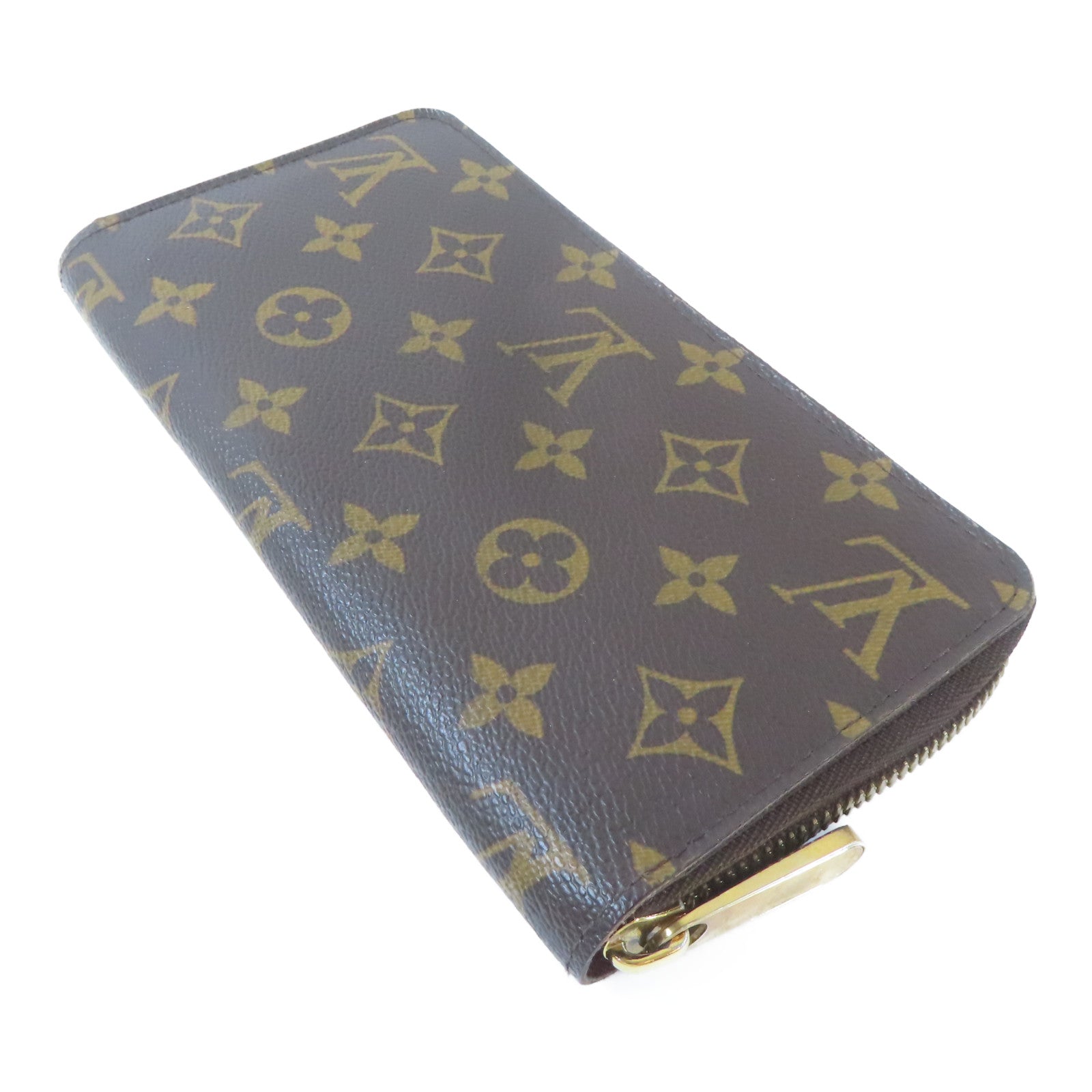 LOUIS VUITTON Monogram Zippy Wallet金扣長錢包啡色