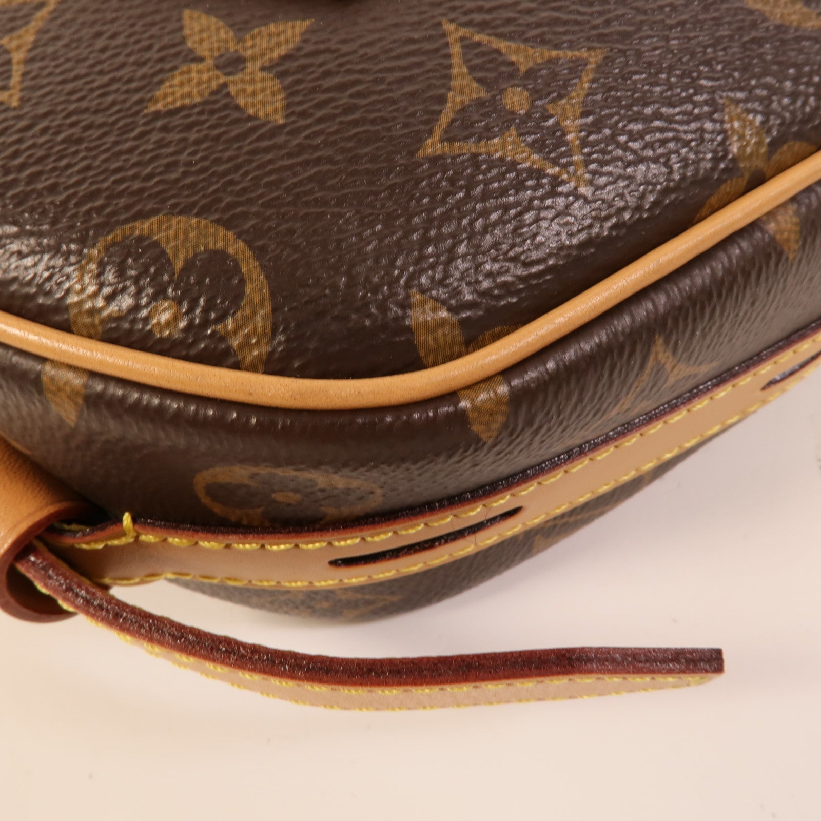LOUIS VUITTON Monogram Boite Chapeau Souple金扣肩背袋棕色